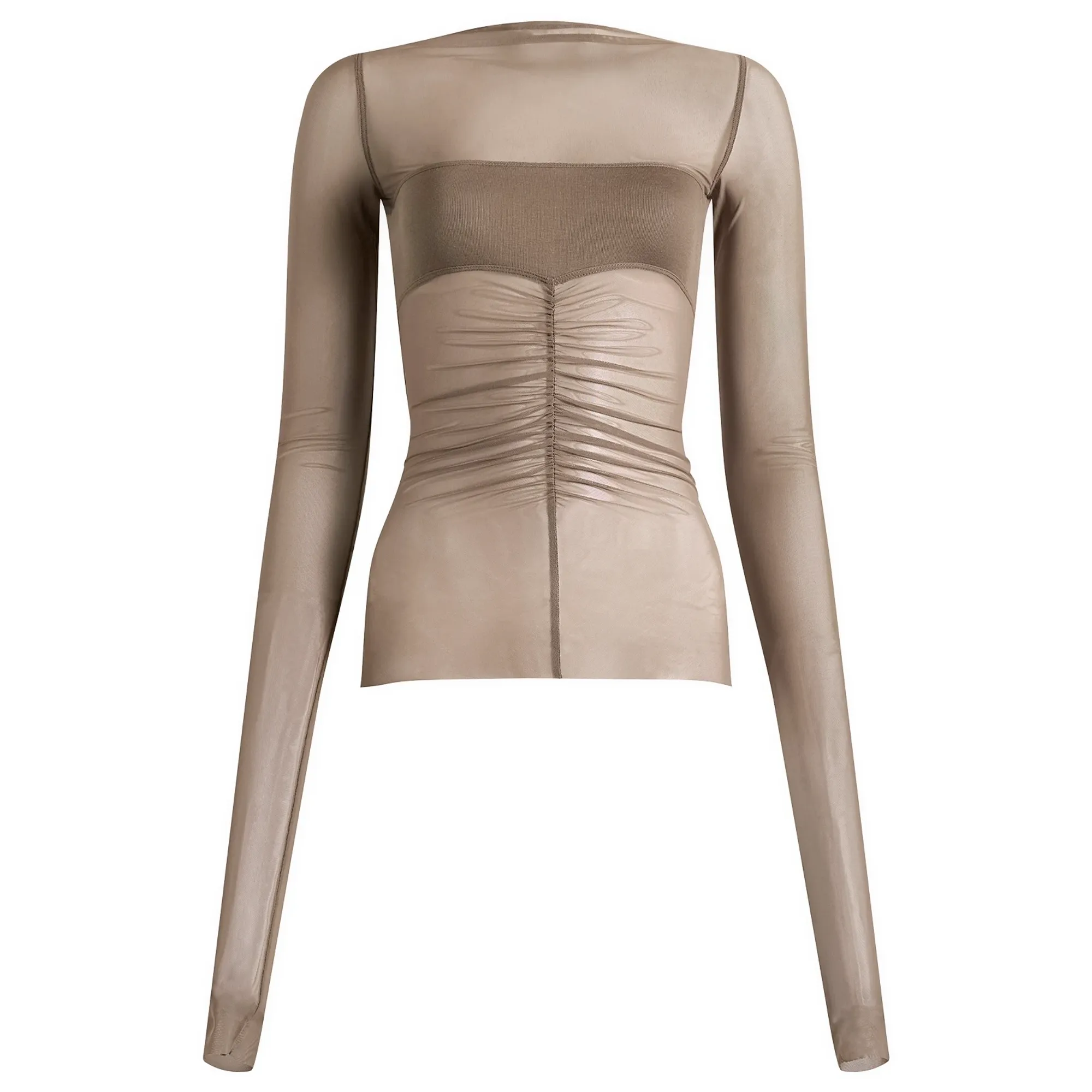 Rick Owens Women's Temple Top with Bandeau Dust