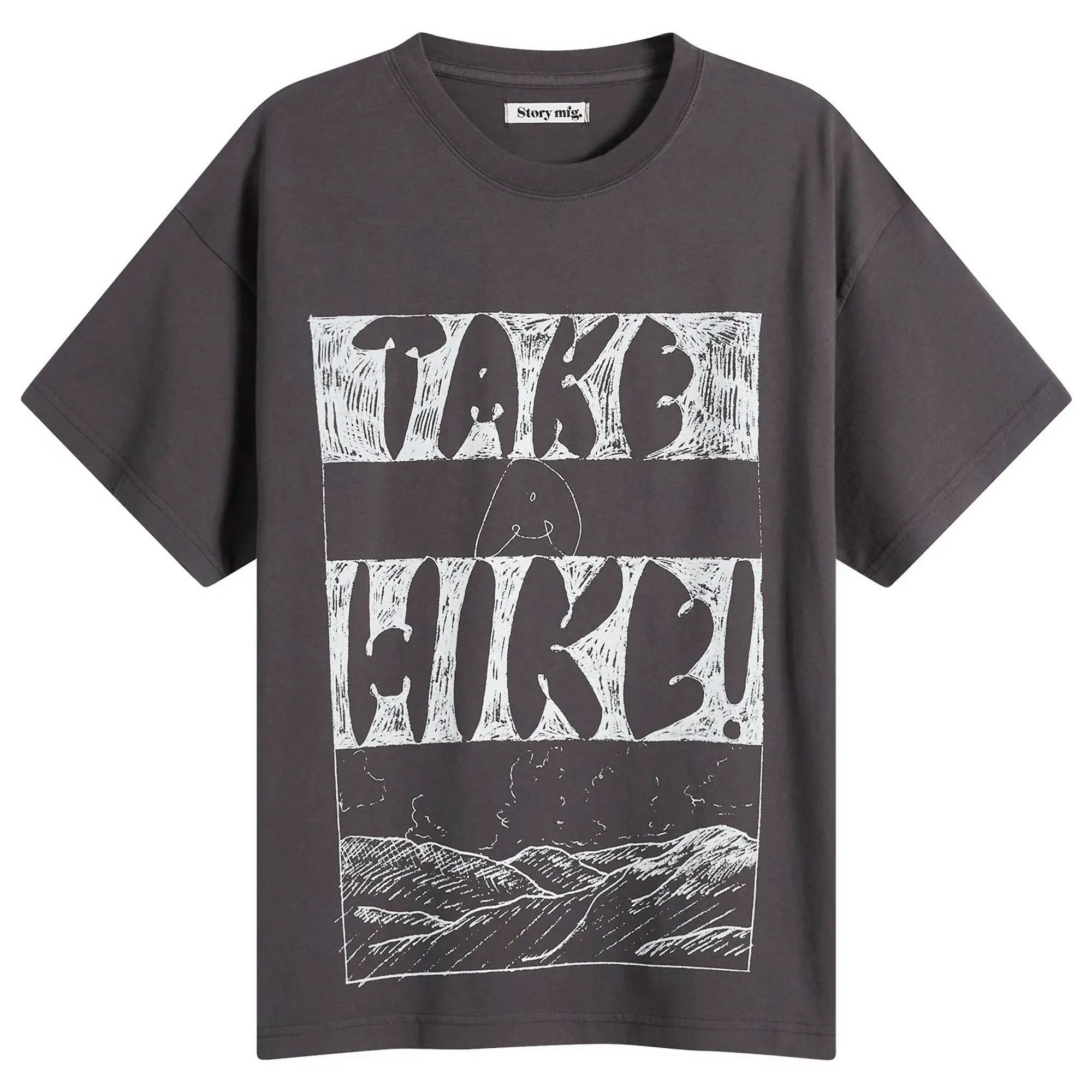 Story mfg. Men's Take A Hike Grateful T-Shirt Charcoal Take A Hike