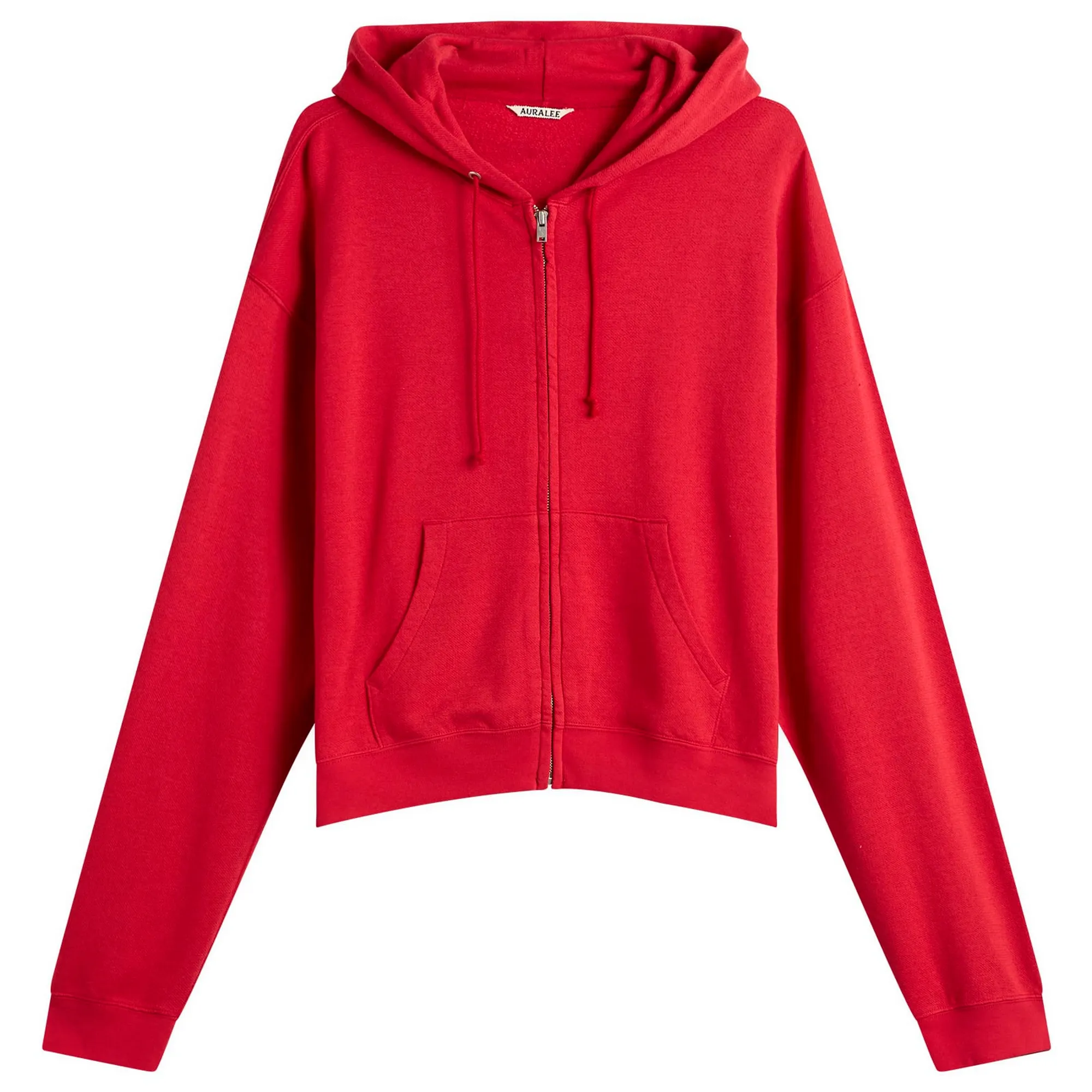 Auralee Men's High Twist Zip Hoodie Red