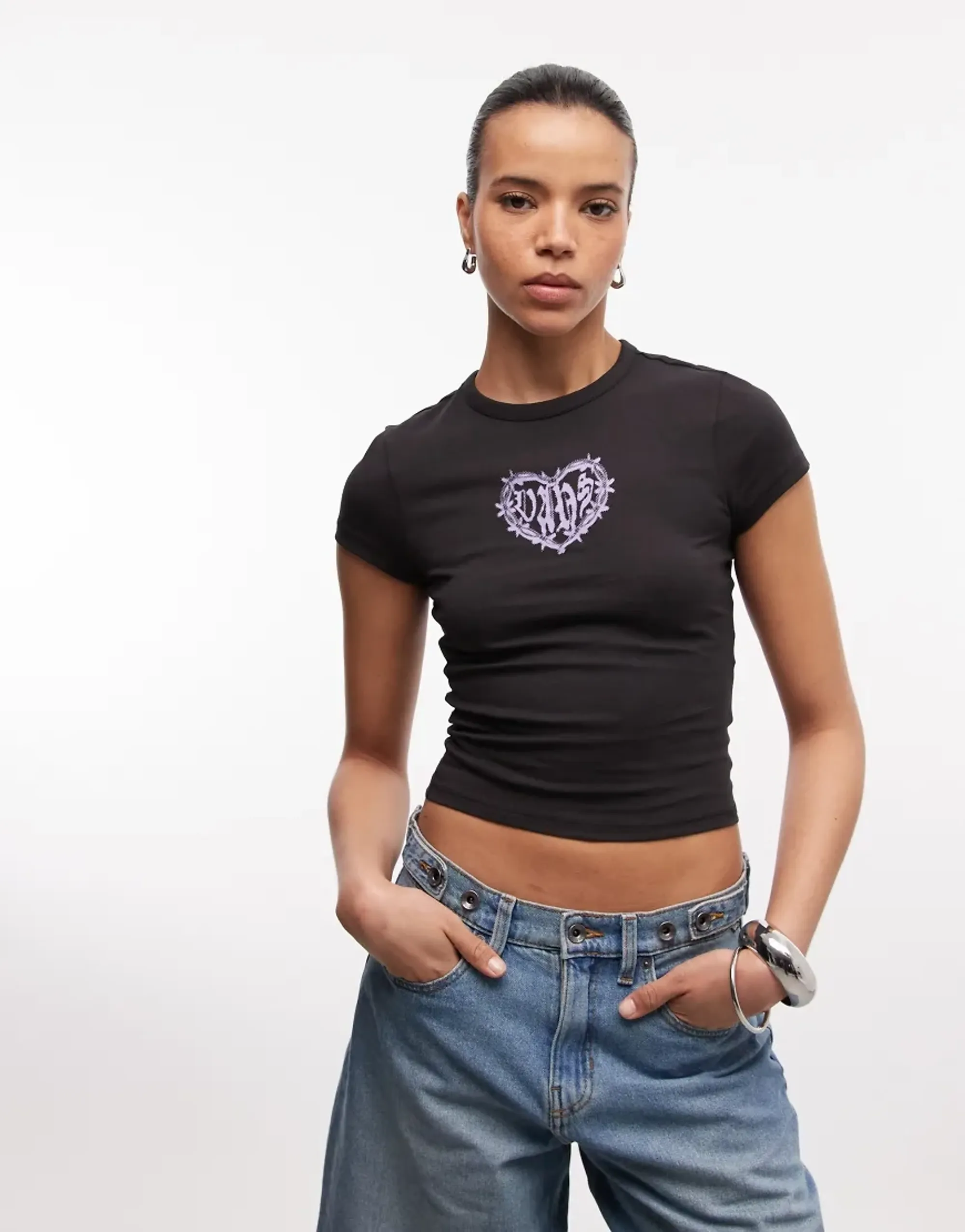Vans - Barbed Heart T-Shirt, Woman, Black