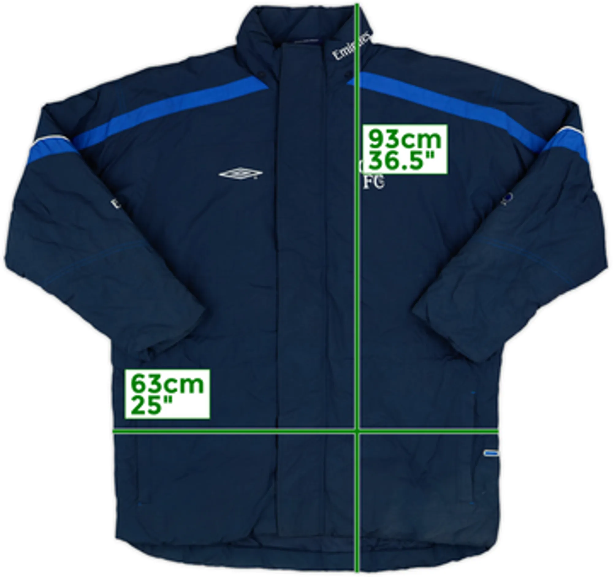 2001-02 Chelsea Umbro Padded Bench Coat - 9/10 - (M)