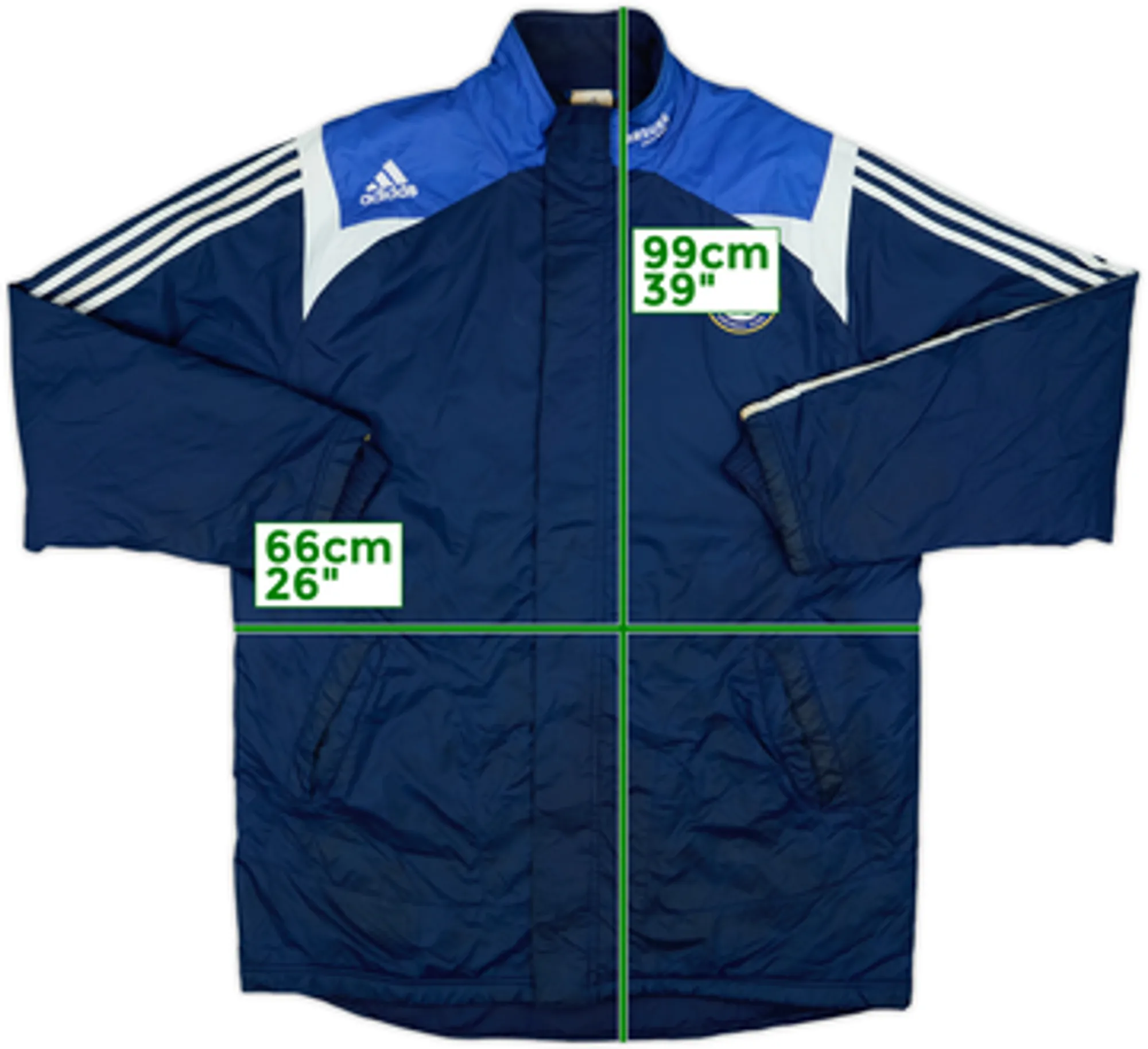 2007-08 Chelsea adidas Padded Bench Coat - 6/10 - (L/XL)