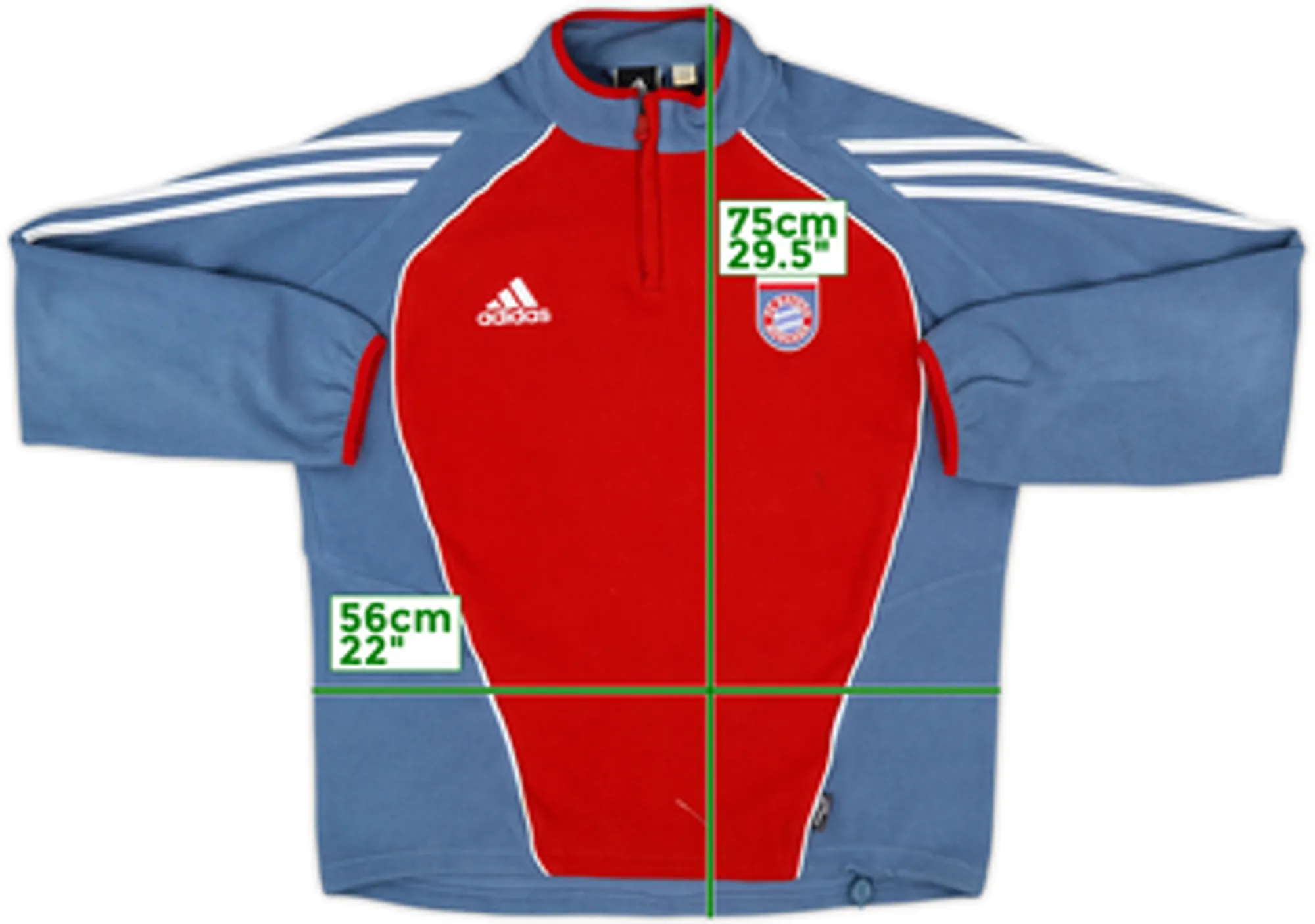 2005-06 Bayern Munich adidas 1/4 Zip Fleece Top - 8/10 - (M)