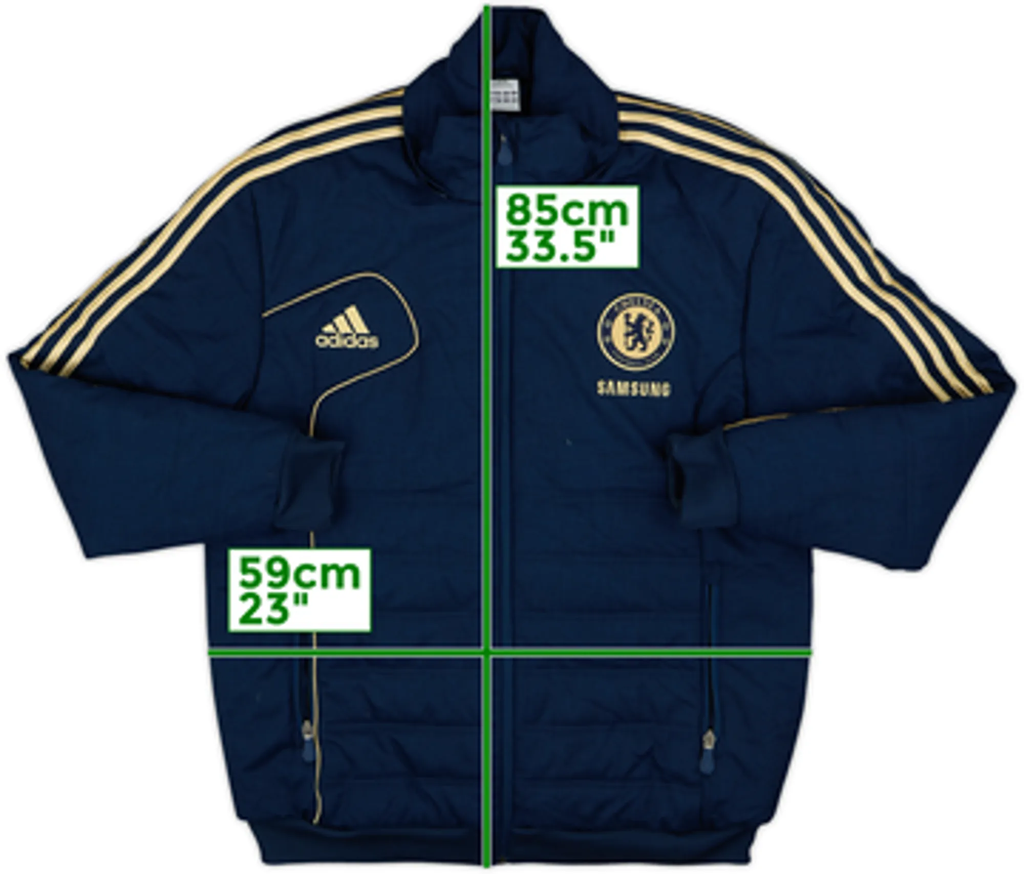 2012-13 Chelsea adidas Padded Bench Coat - 8/10 - (M/L)