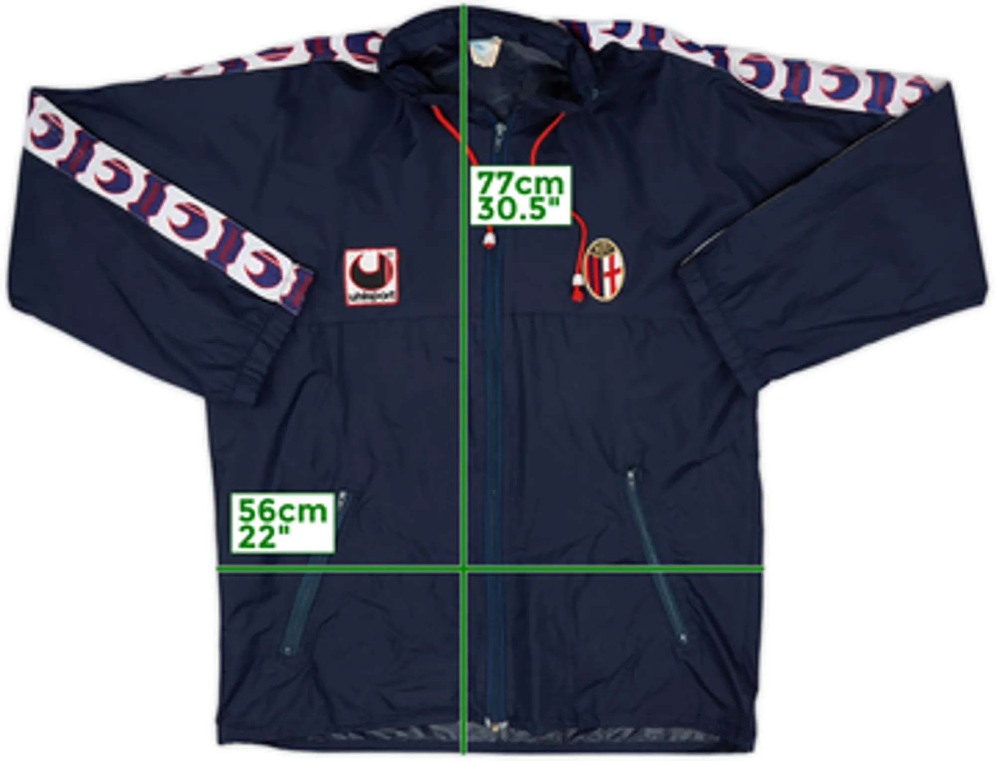 1992-93 Bologna Uhlsport Track Jacket - 5/10 - (M)