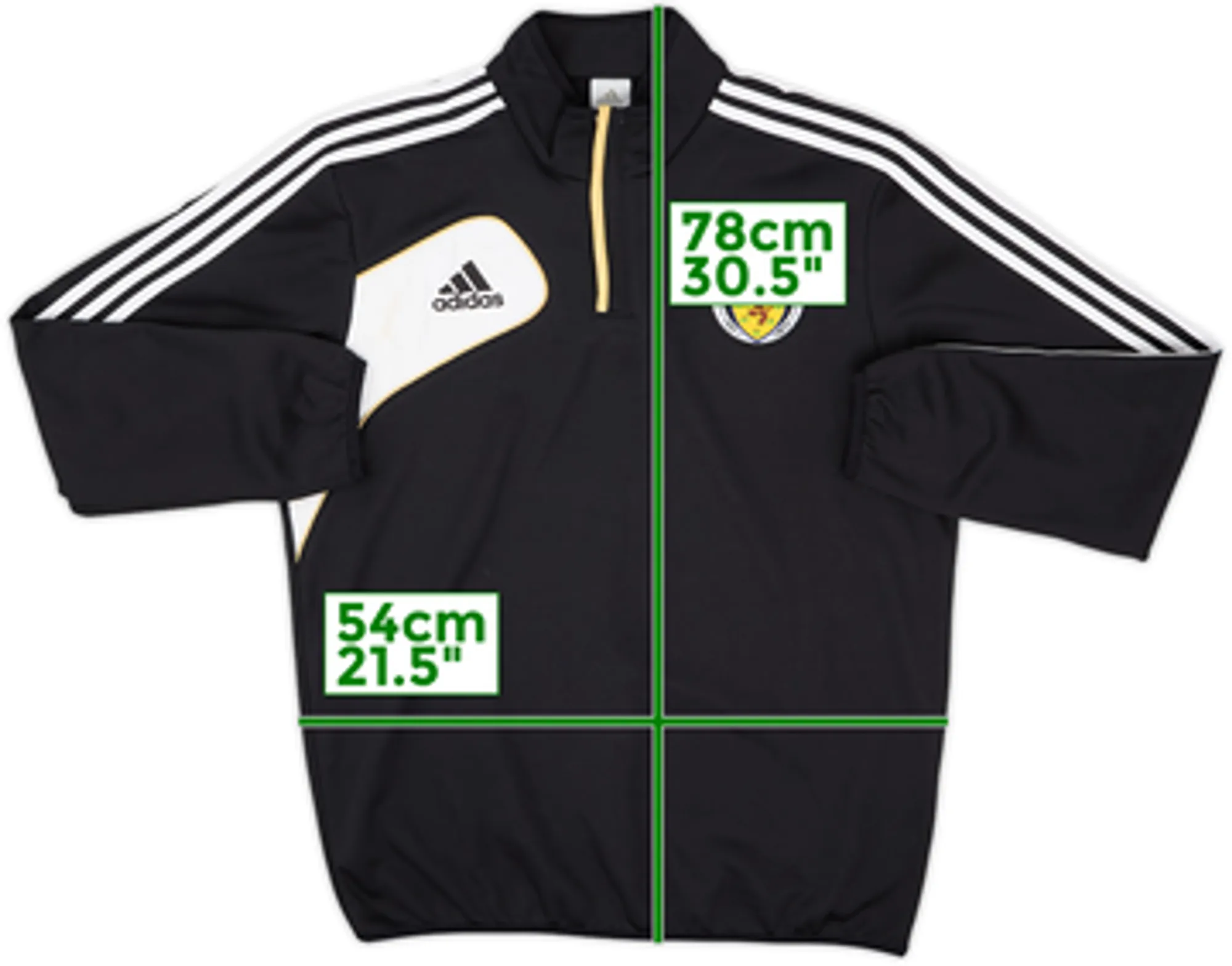 2011-12 Scotland adidas 1/4 Zip Drill Top - 6/10 - (L/XL)