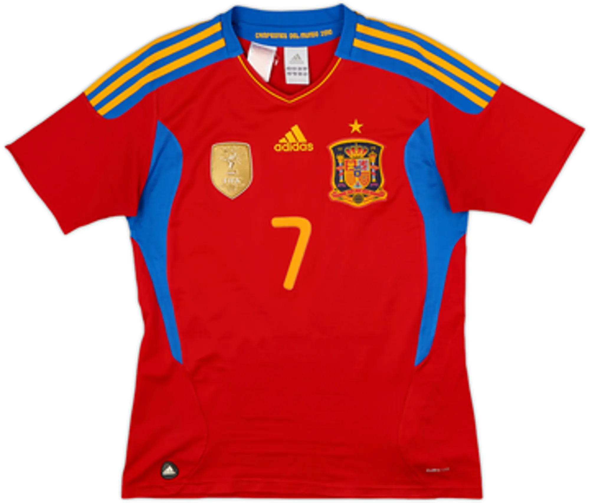 2010-11 Spain Home Shirt David Villa #7 - 6/10 - (L.Boys)