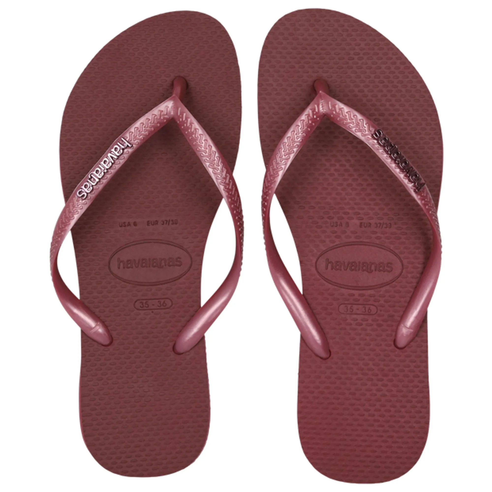 Havaianas Slim Logo Metallic Women Flip-Flops and Sandals - Pink