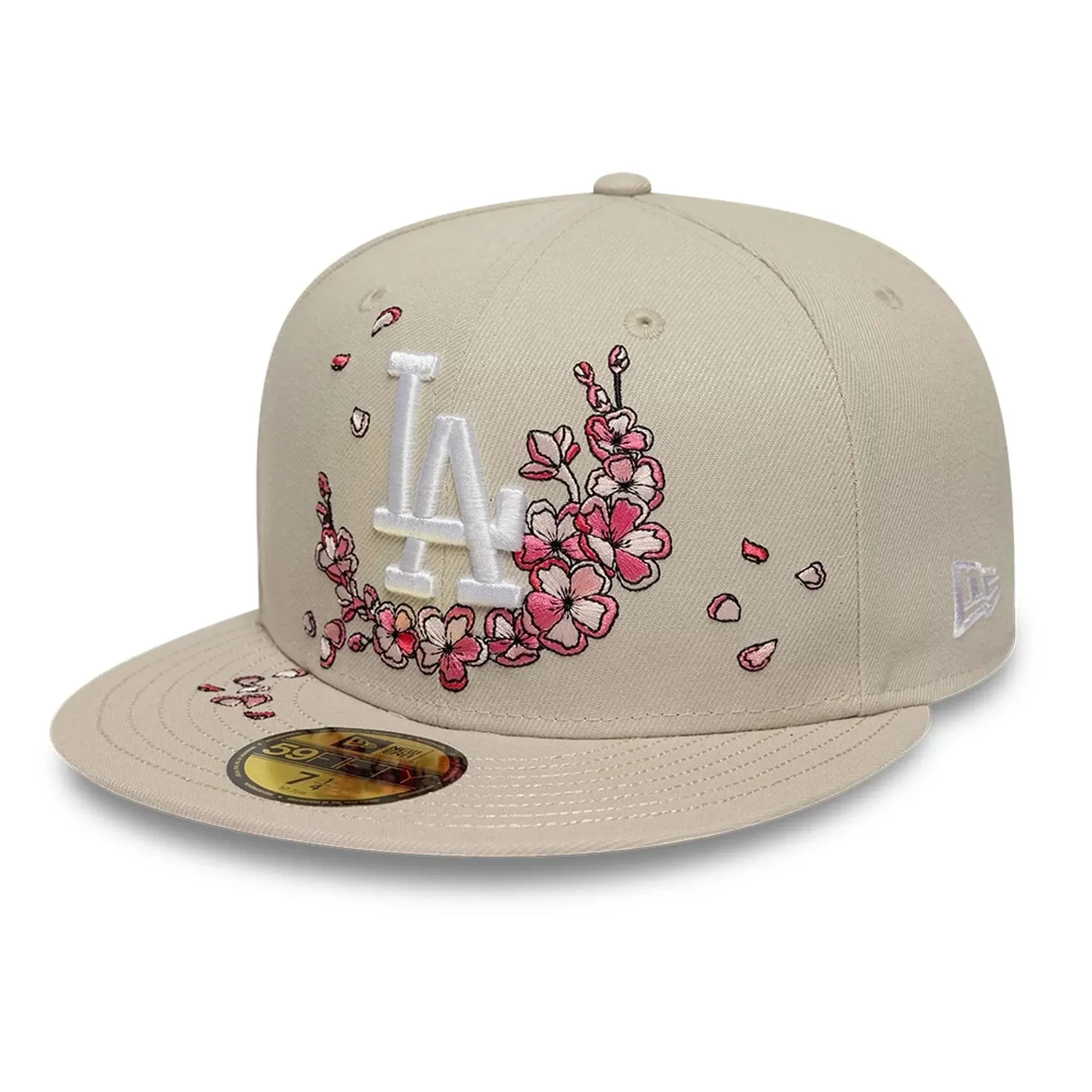LA Dodgers MLB Cherry Blossom Cream 59FIFTY Fitted Cap New Era Cap adult unisex