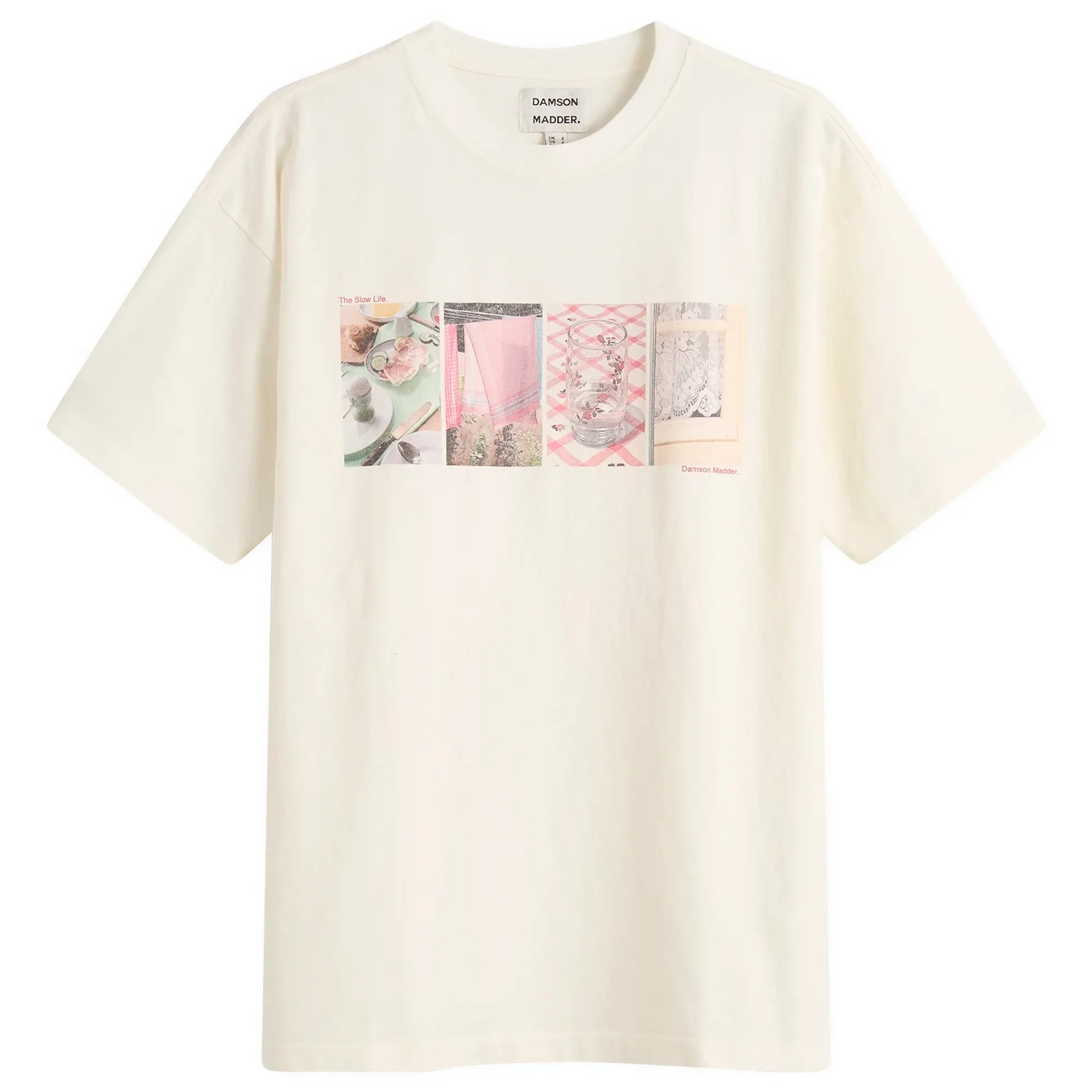 Damson Madder Women's Slow Life Crossword Graphic Tee Off White