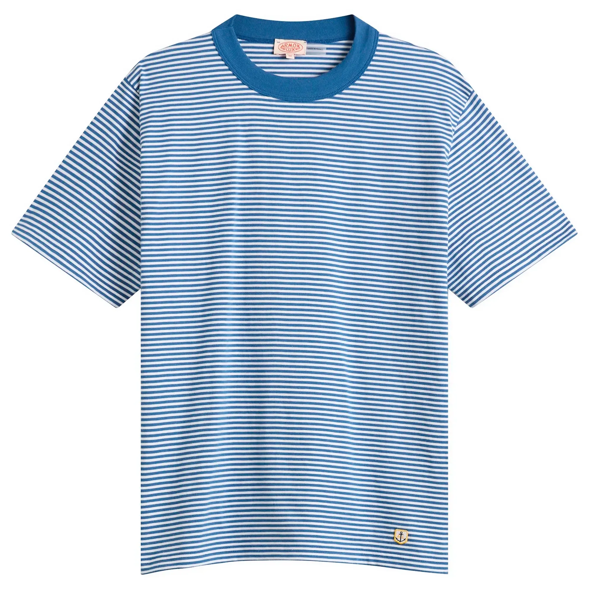Armor-Lux Men's Fine Stripe T-Shirt Dark Blue/Blanc