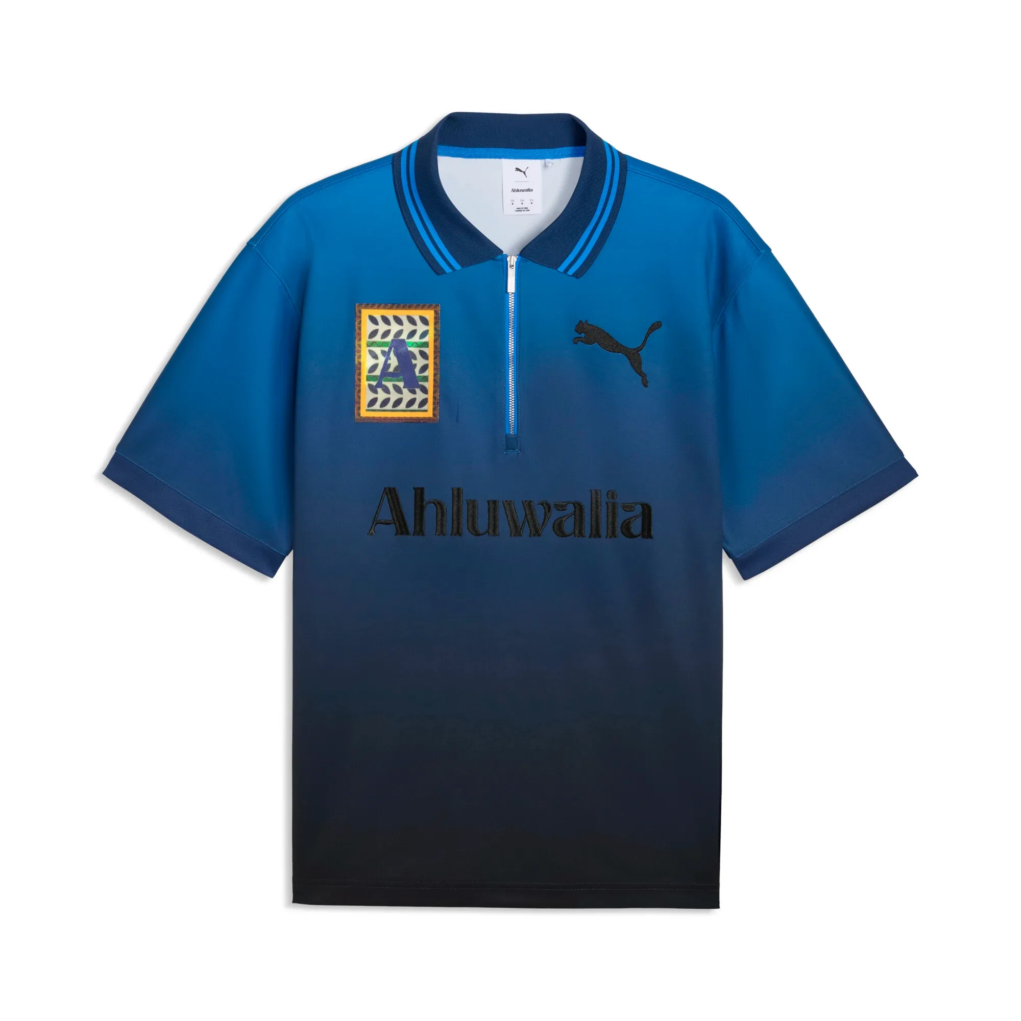 PUMA x AHLUWALIA Relaxed Polo Unisex in Blue | Size 2XL