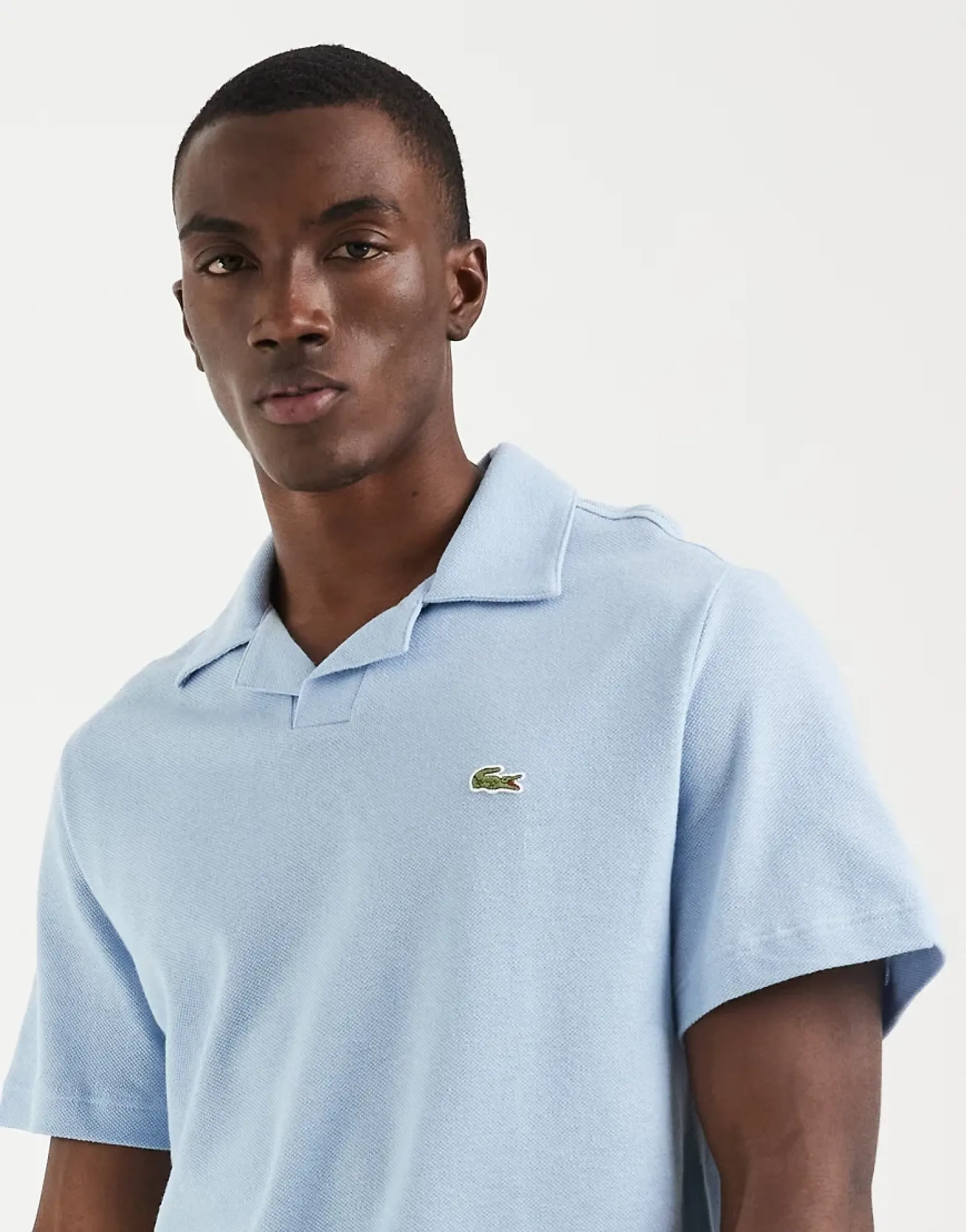 Lacoste Revere Collar Polo In Light Blue