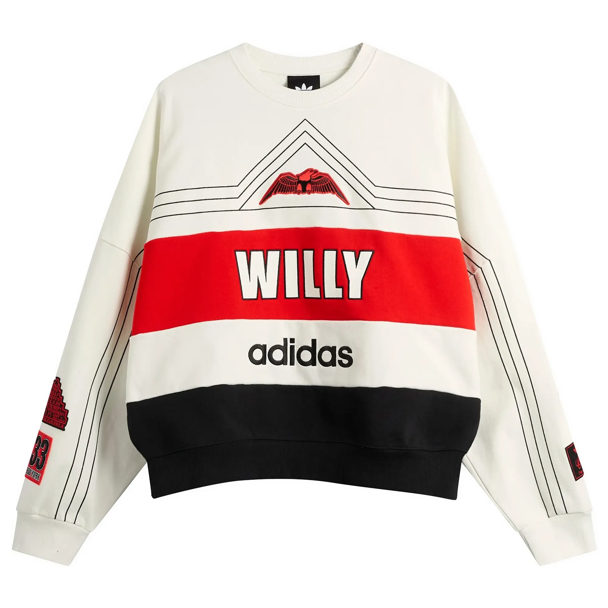 Adidas Men's x Willy Chavarria NY Ball Crew Sweat Off White