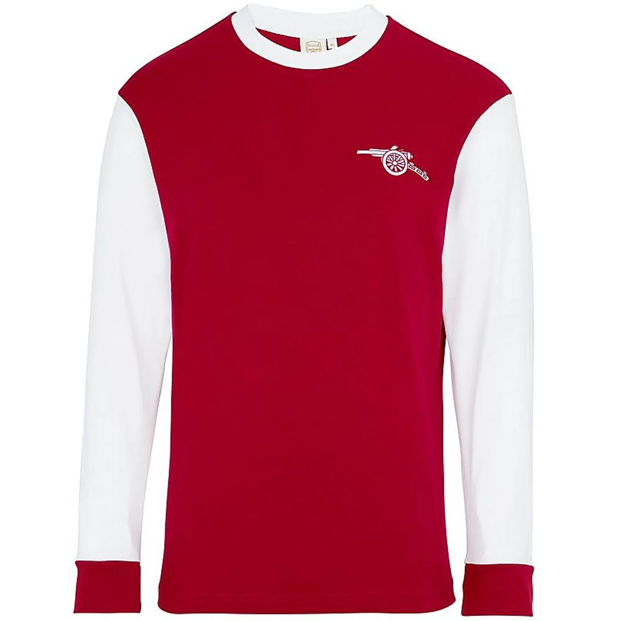 Arsenal Retro 1970s Long Sleeve Home Shirt, Red/White