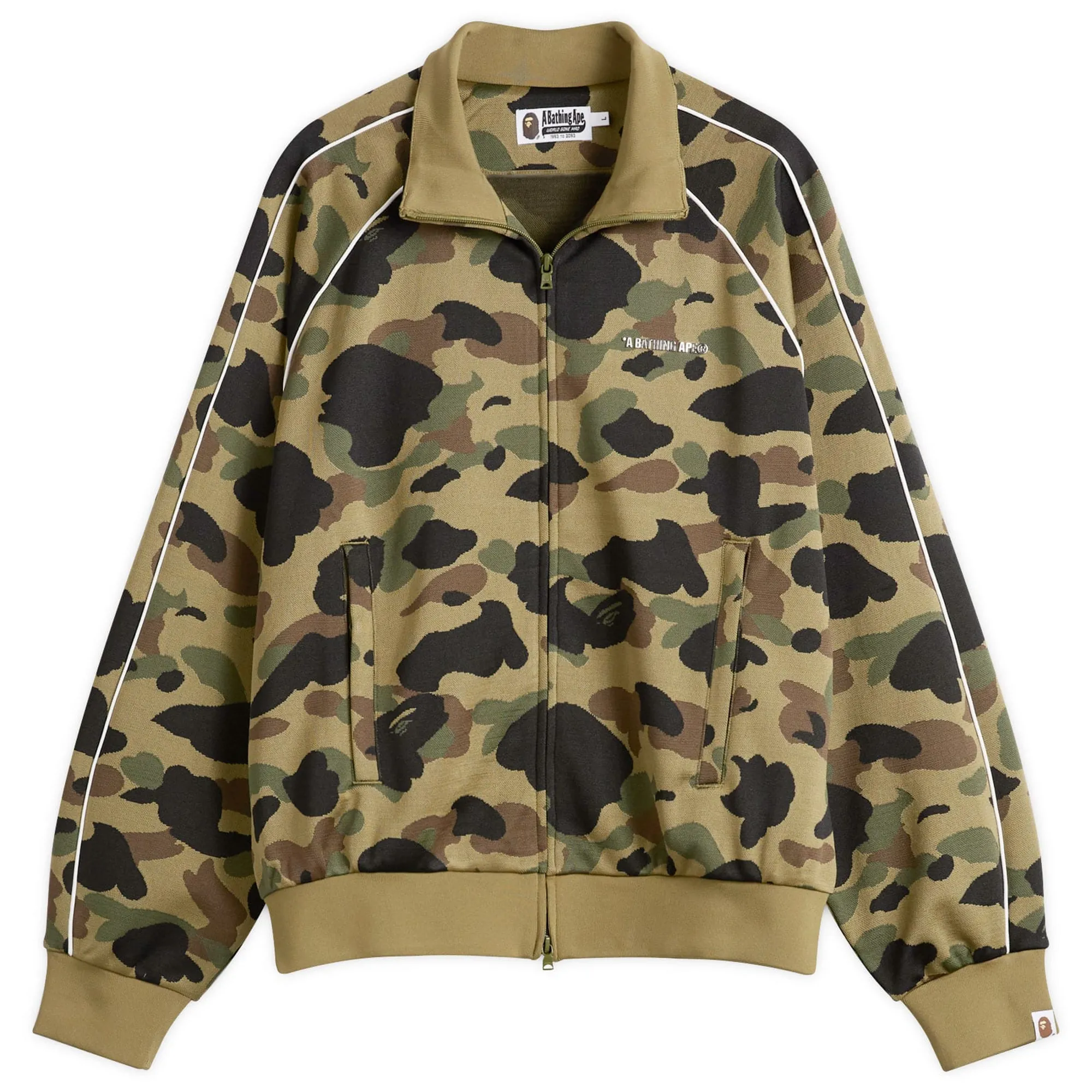 A Bathing Ape Men's 1st Camo Logo Track Jacket Green