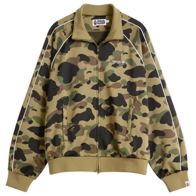 A Bathing Ape Men's 1st Camo Logo Track Jacket Green