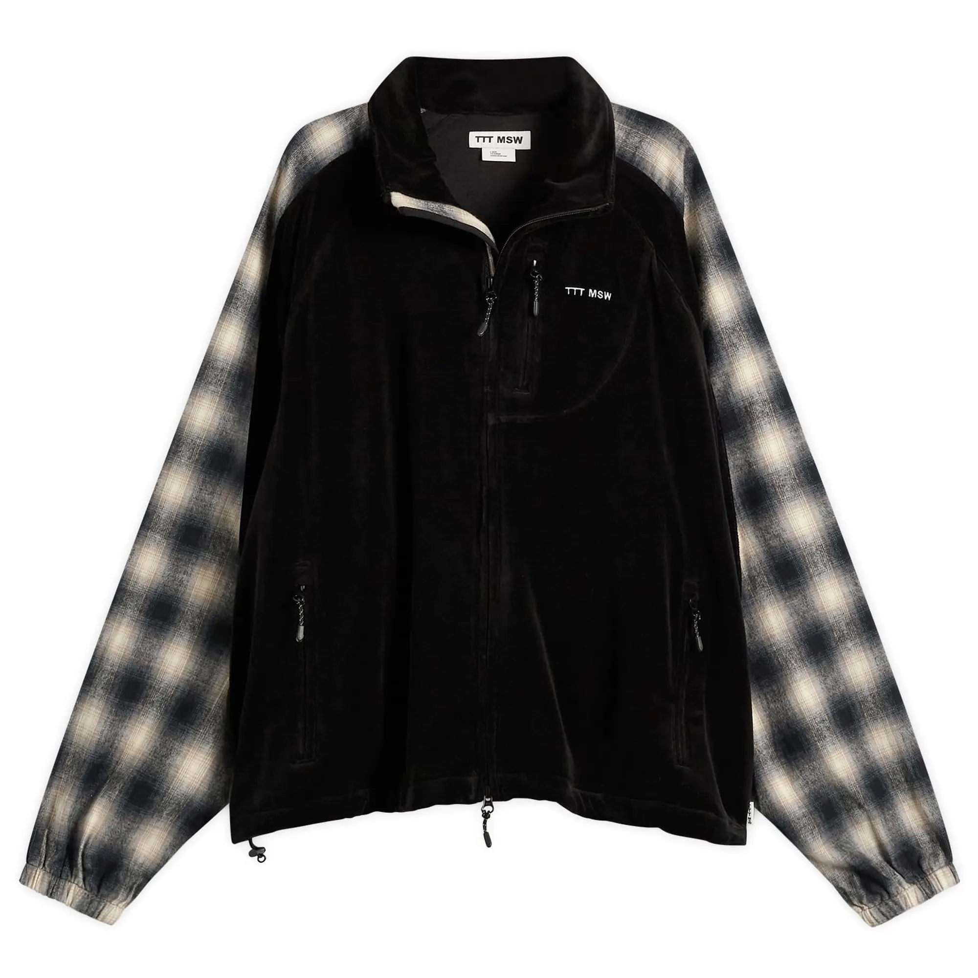 TTT MSW Men's Velour Track Jacket Black