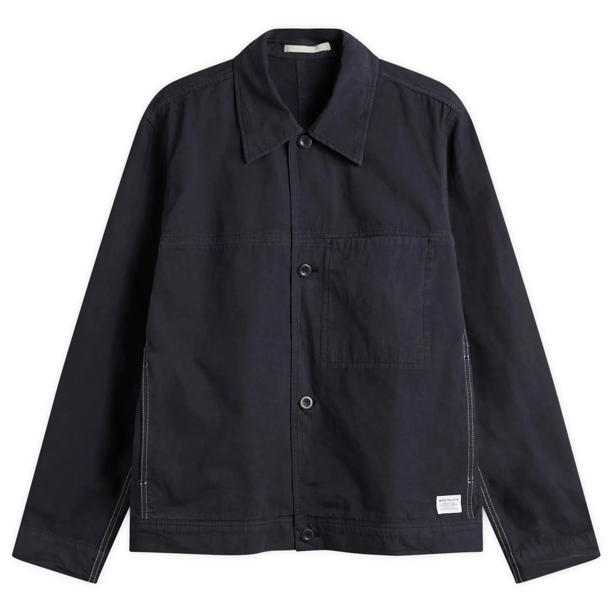 Norse Projects Men's Arresskov Compact Cotton Shirt Jacket Dark Navy