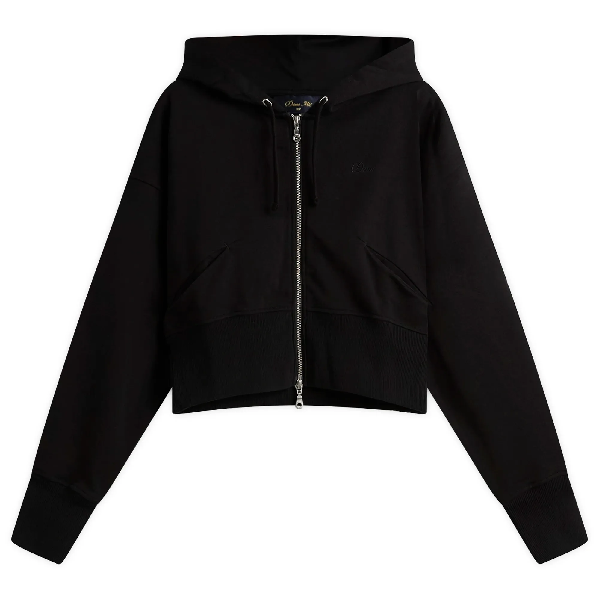 Dime Women's Cropped Zip Hoodie Black