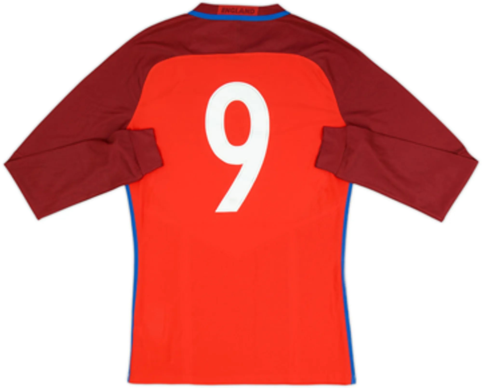 2016-17 England Player Issue Away L/S Shirt #9 (M)