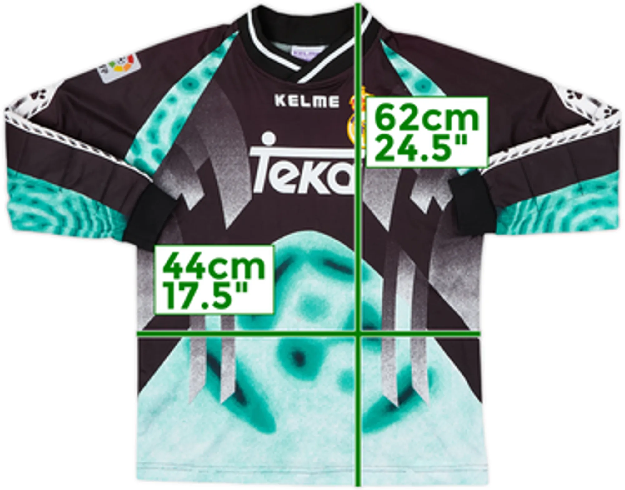 1996-97 Real Madrid GK Shirt - 8/10 - (L.Boys)