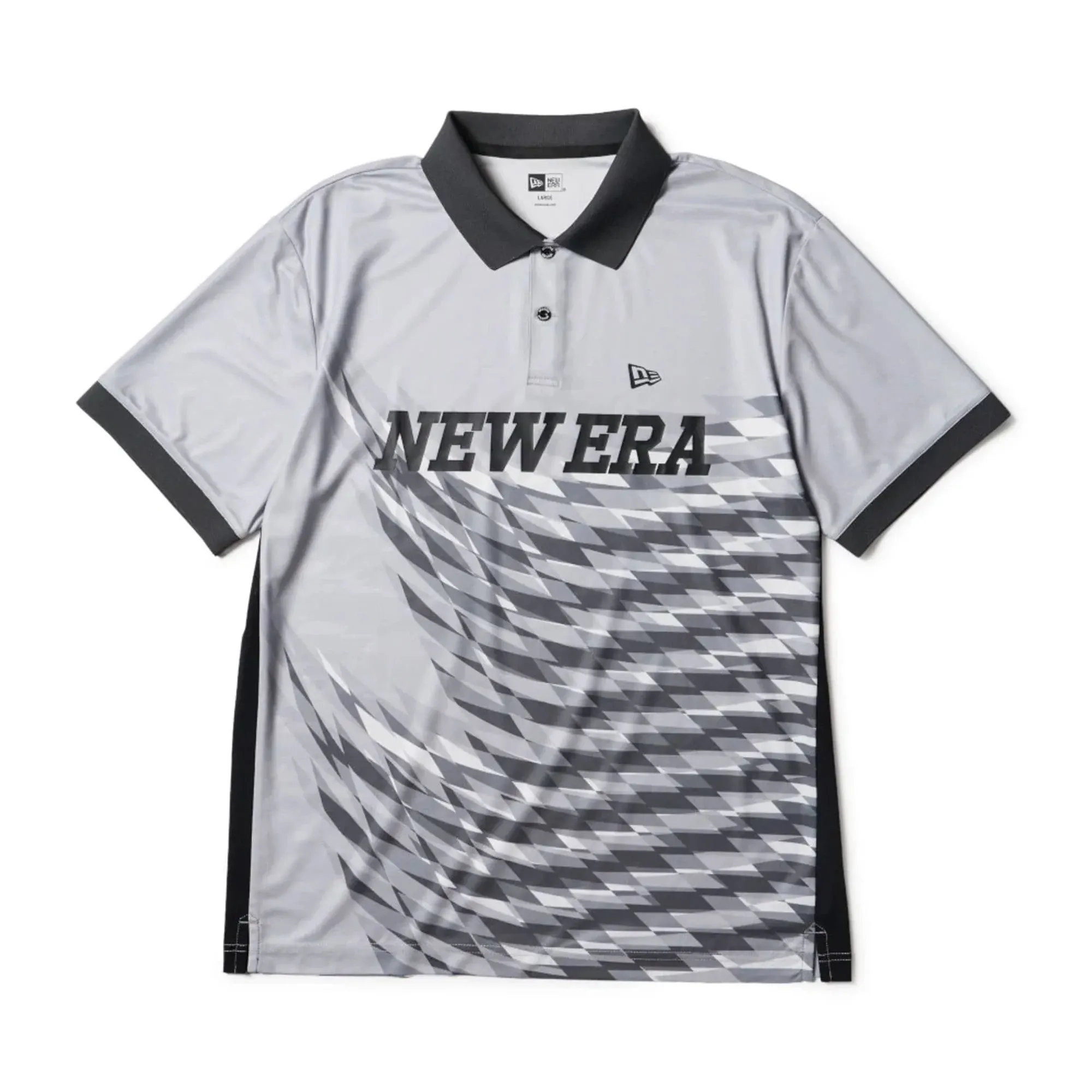 New Era Grid Grey Polo T-Shirt adult unisex
