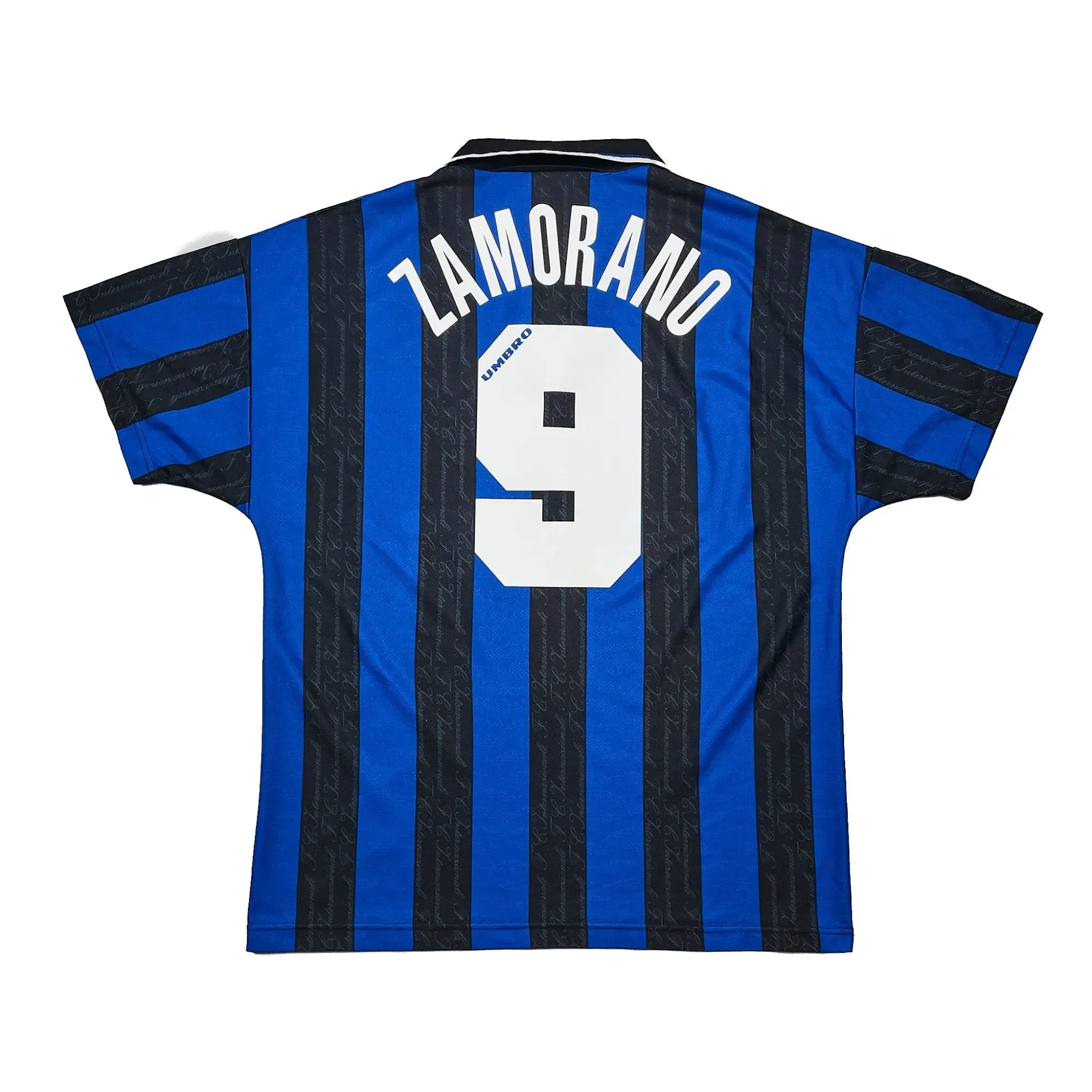 1996/97 Inter Milan Zamorano #9 Home Shirt (L) Umbro | Cult Kits