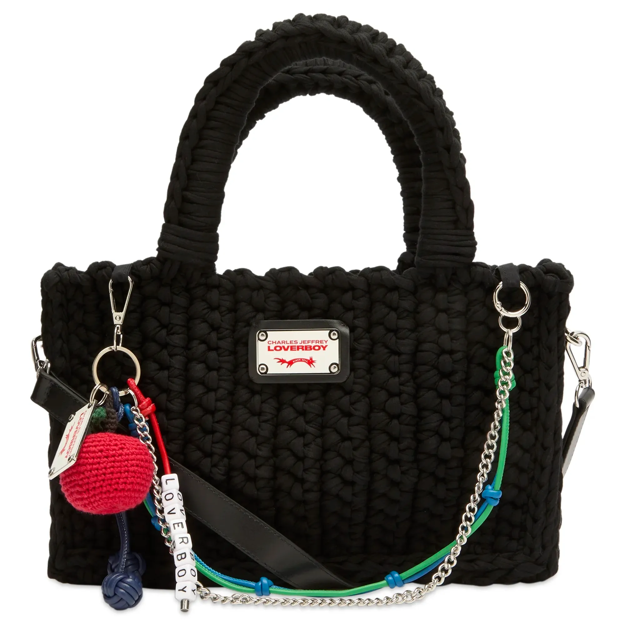 Charles Jeffrey Loverboy Women's Apple Charm Bucket Bag Black