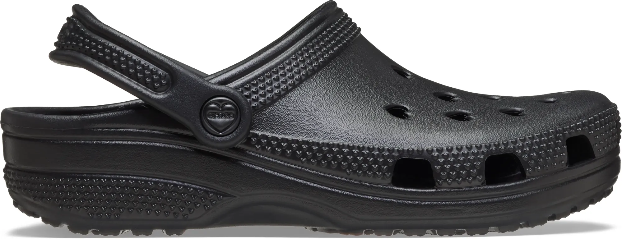 Crocs | Unisex | Classic Hearts Cut Out | Clogs | Black | W3/M2