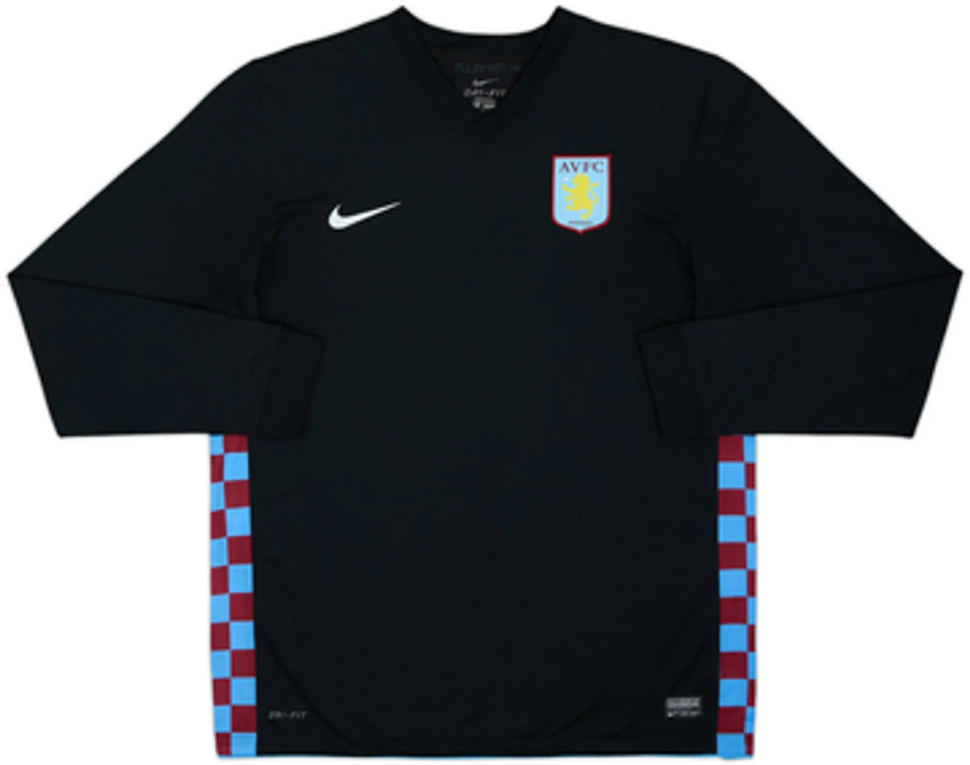2010-11 Aston Villa Away L/S Shirt Young #7 - 8/10 - (XL)