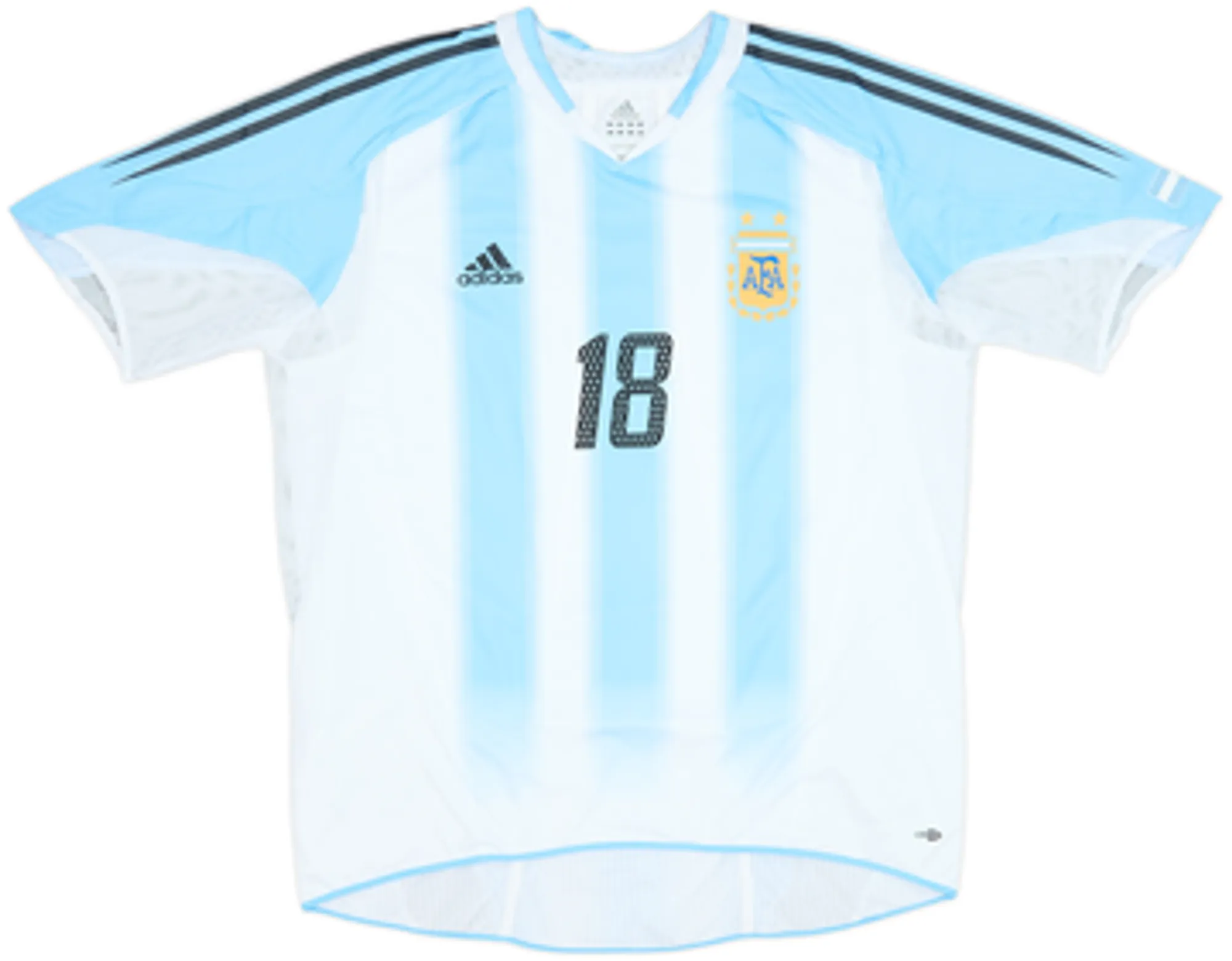 2004-05 Argentina Player Issue Home Shirt Messi #18 - 8/10 - (M)