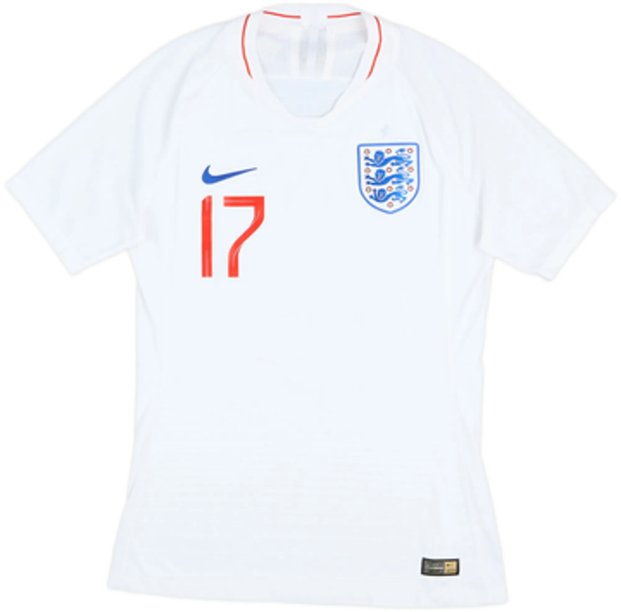 2018-19 England Player Issue Home Shirt Barnes #17 - 8/10 - (M)
