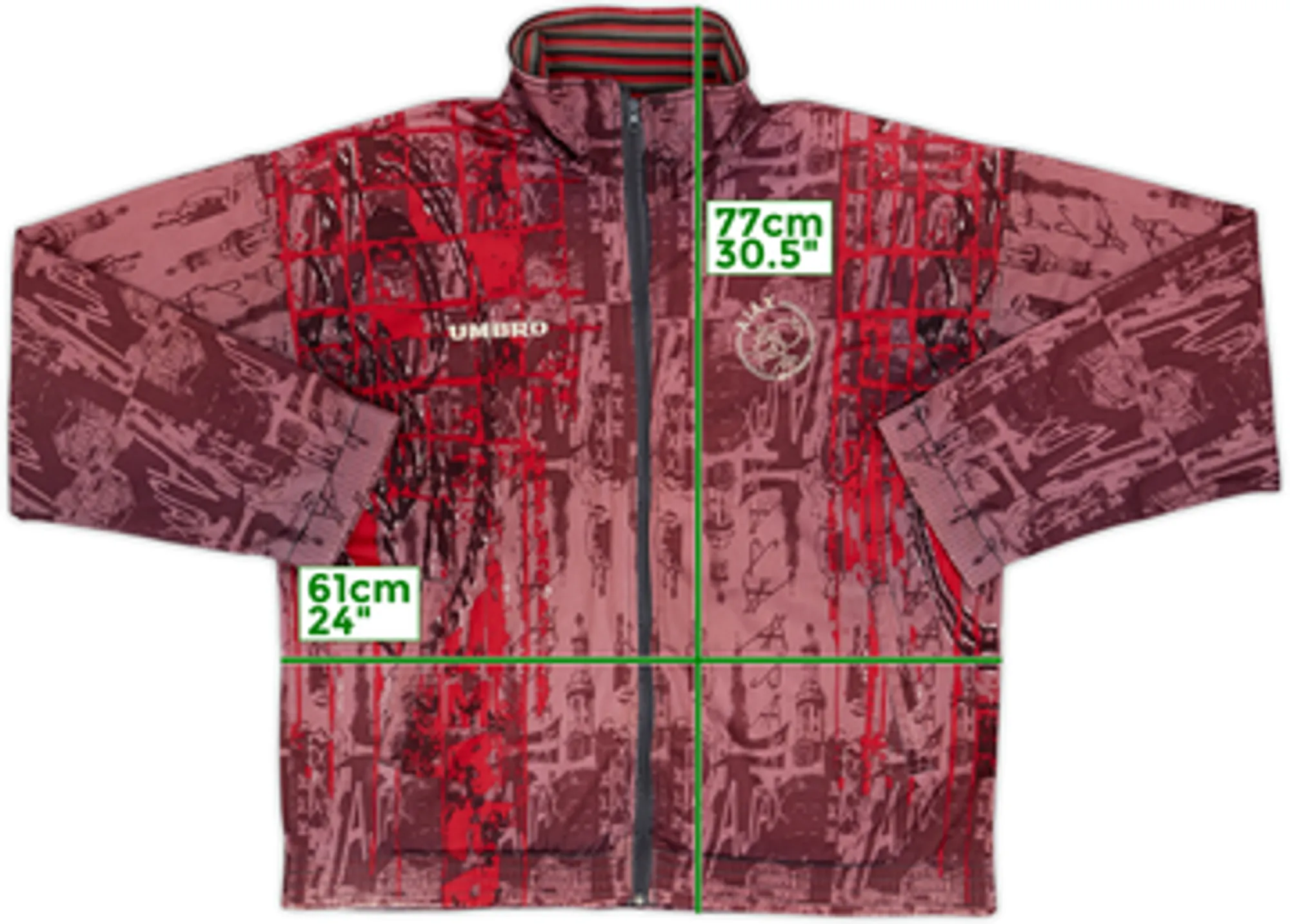 1995-96 Ajax Umbro Track Jacket - 7/10 - (L)