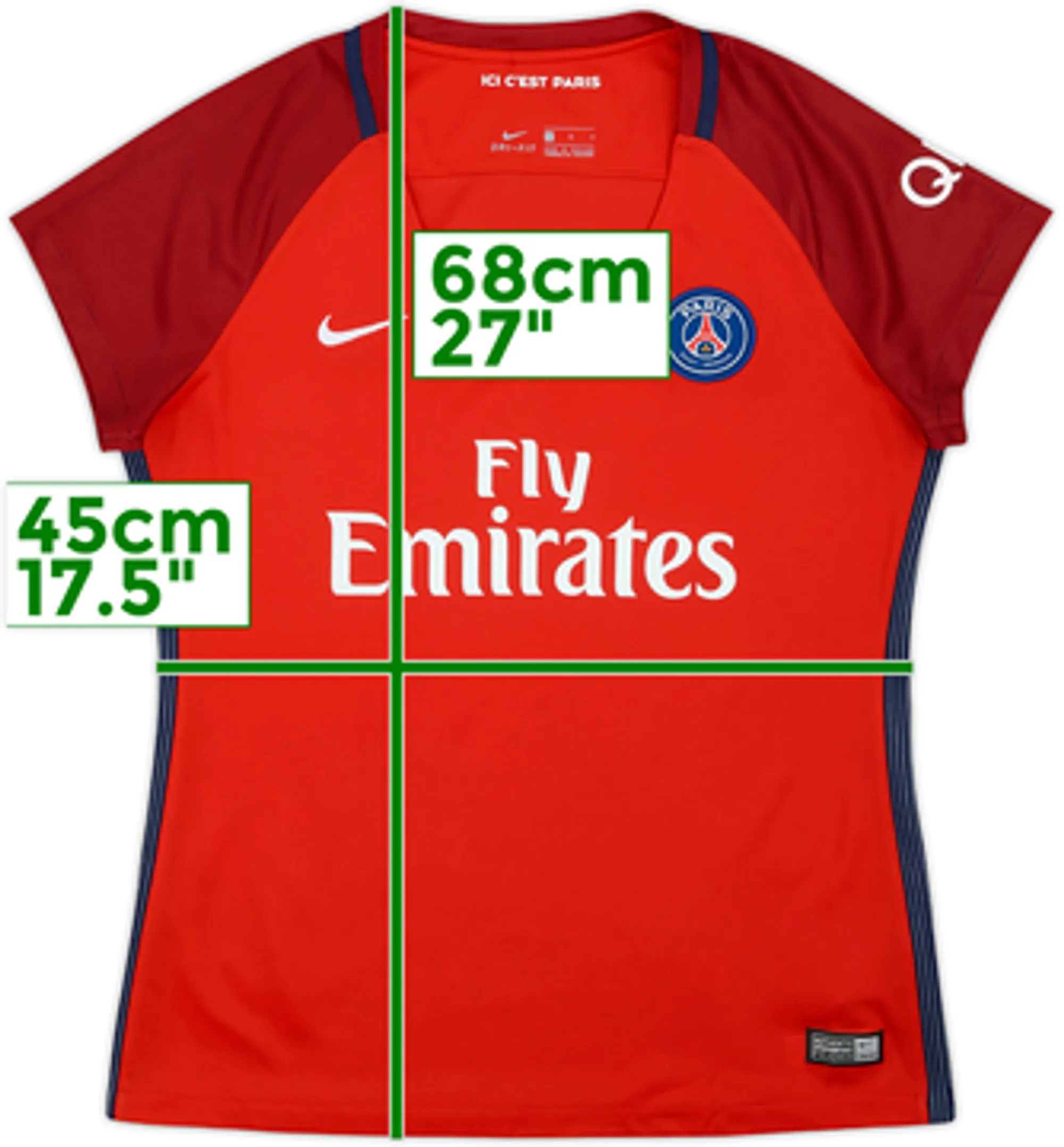 2016-17 Paris Saint-Germain Away Shirt - 9/10 - (Women's L)