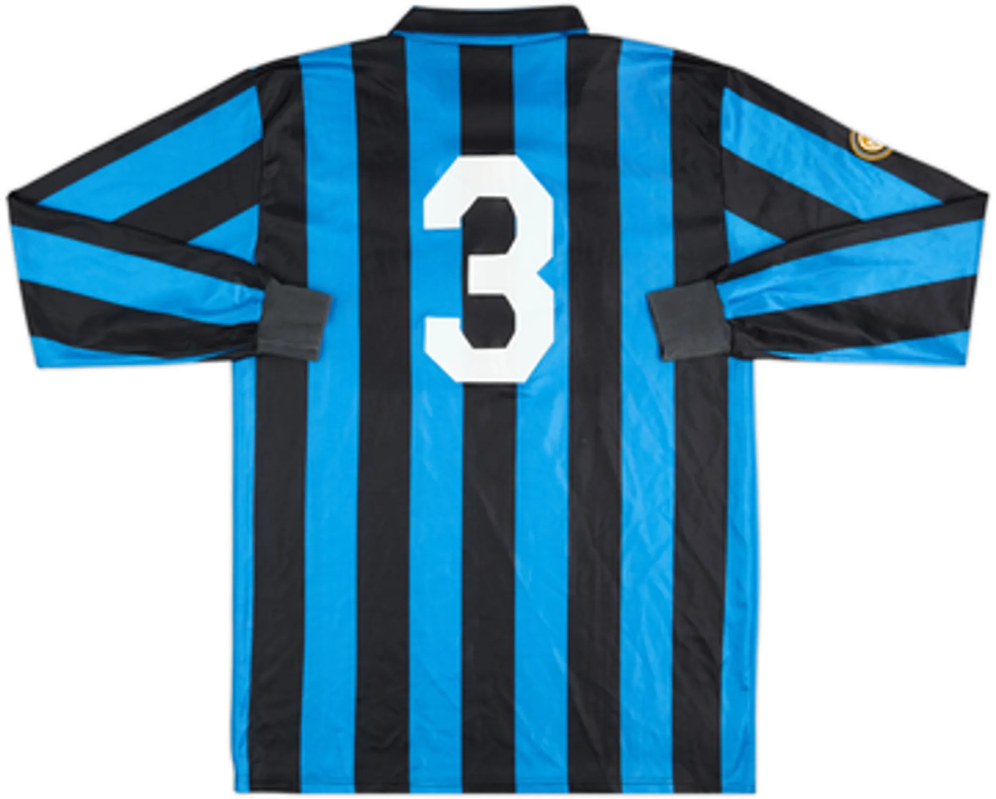 1989-90 Inter Milan Home L/S Shirt #3 - 8/10 - (XL)