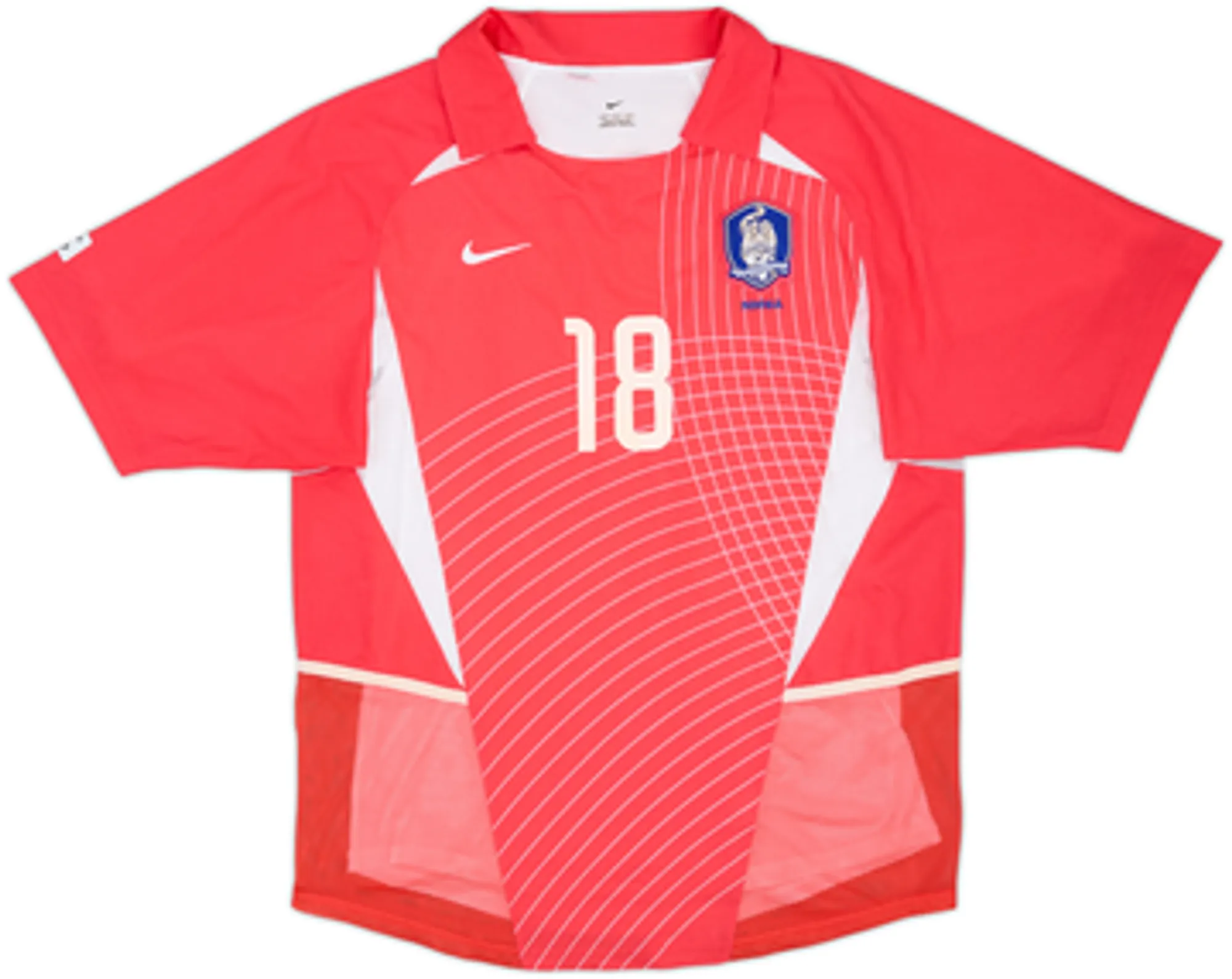 2002-03 South Korea Player Issue Home Shirt S.H.Hwang #18 - 5/10 - (M)
