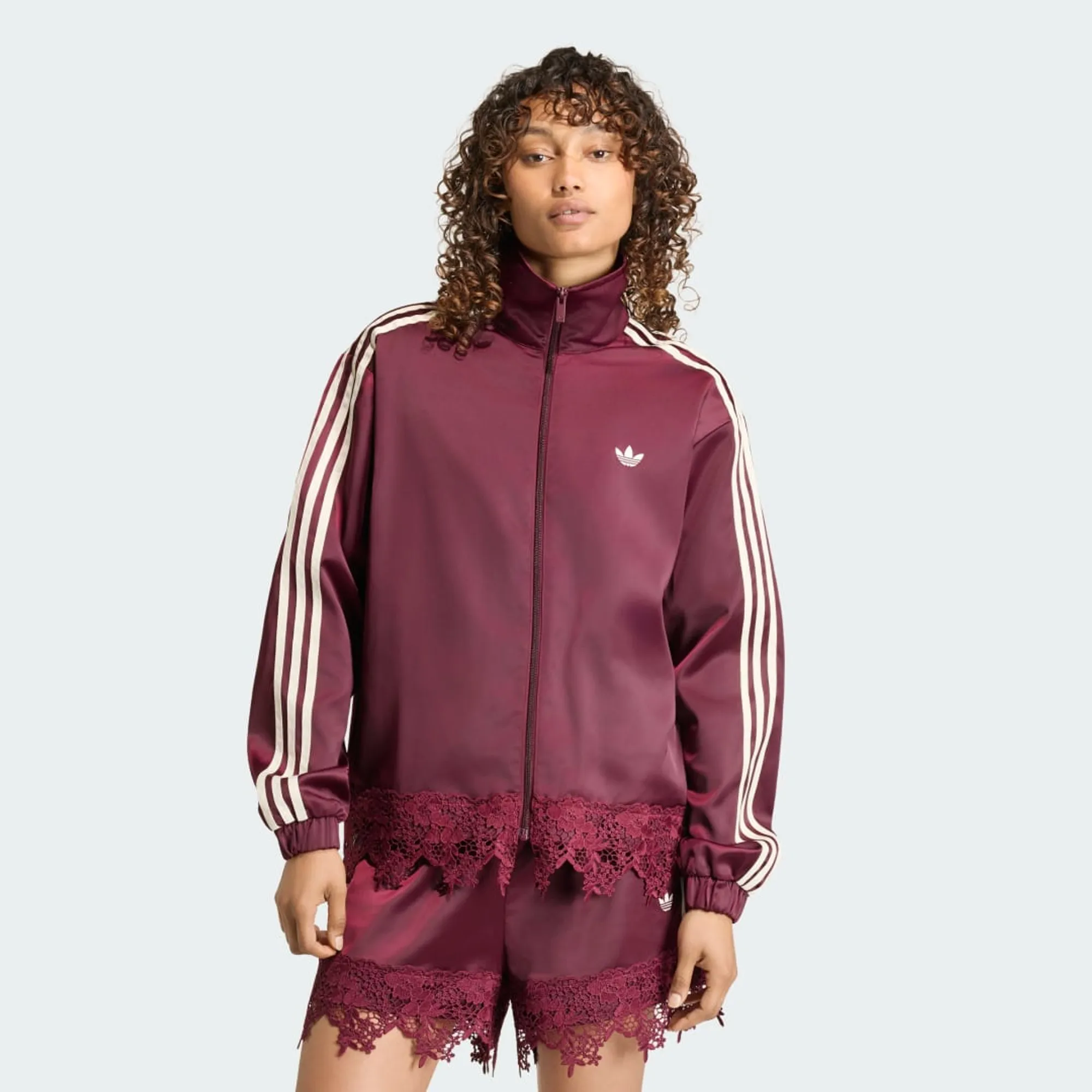 adidas ADIDAS ORIGINALS SATIN LACE FIREBIRD TRACK TOP LOOSE