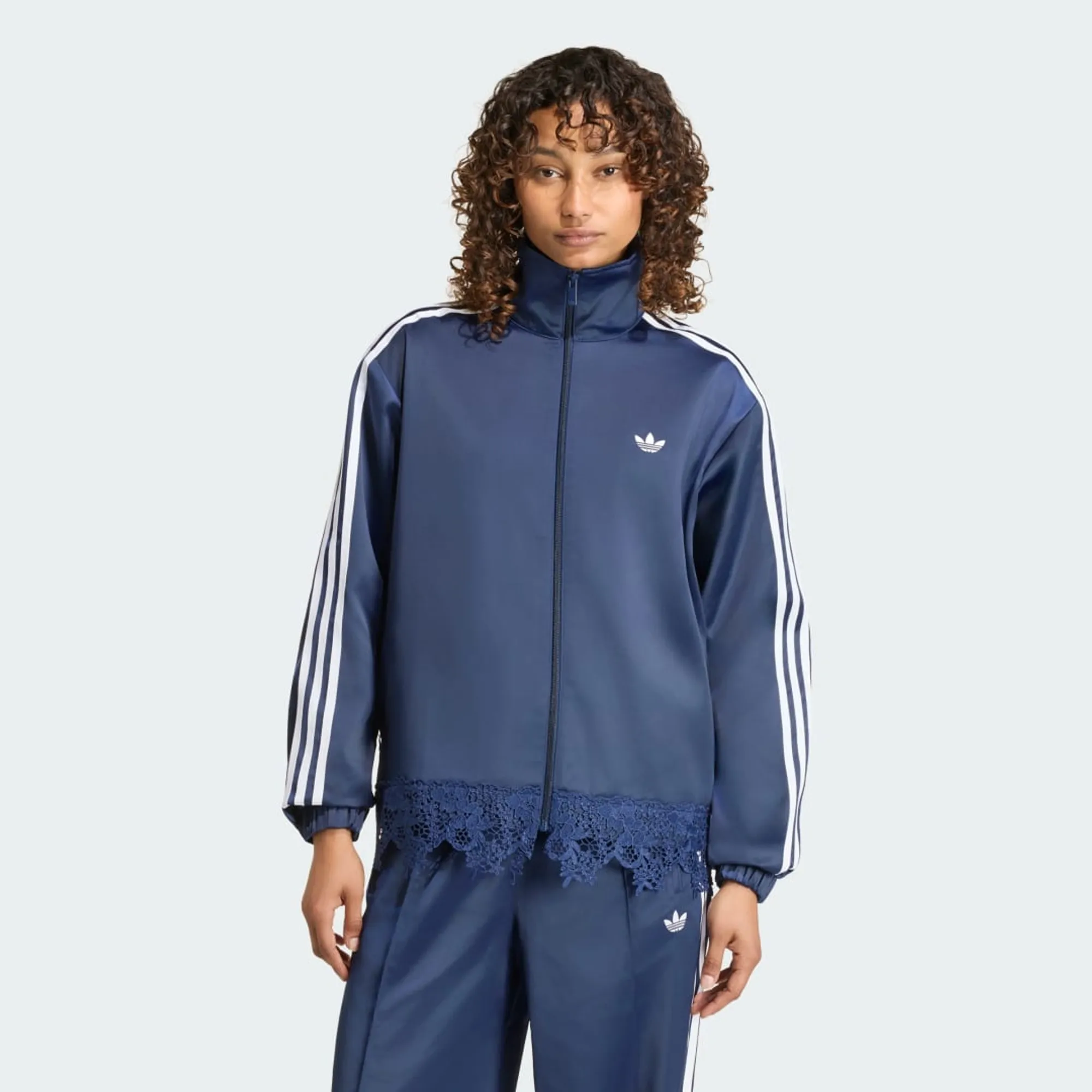 adidas ADIDAS ORIGINALS SATIN LACE FIREBIRD TRACK TOP LOOSE