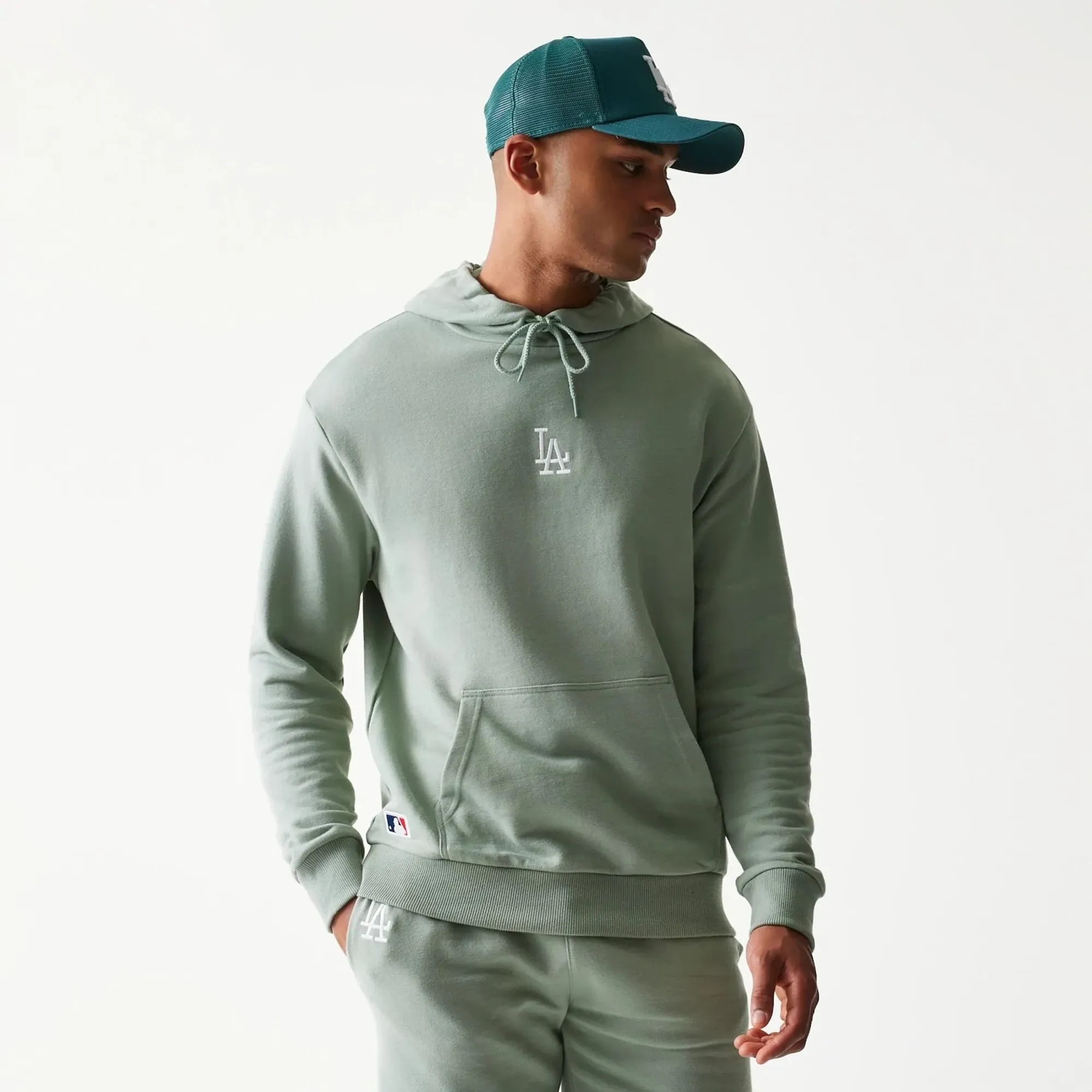 LA Dodgers MLB Midi Pastel Green Oversized Pullover Hoodie New Era Cap adult unisex