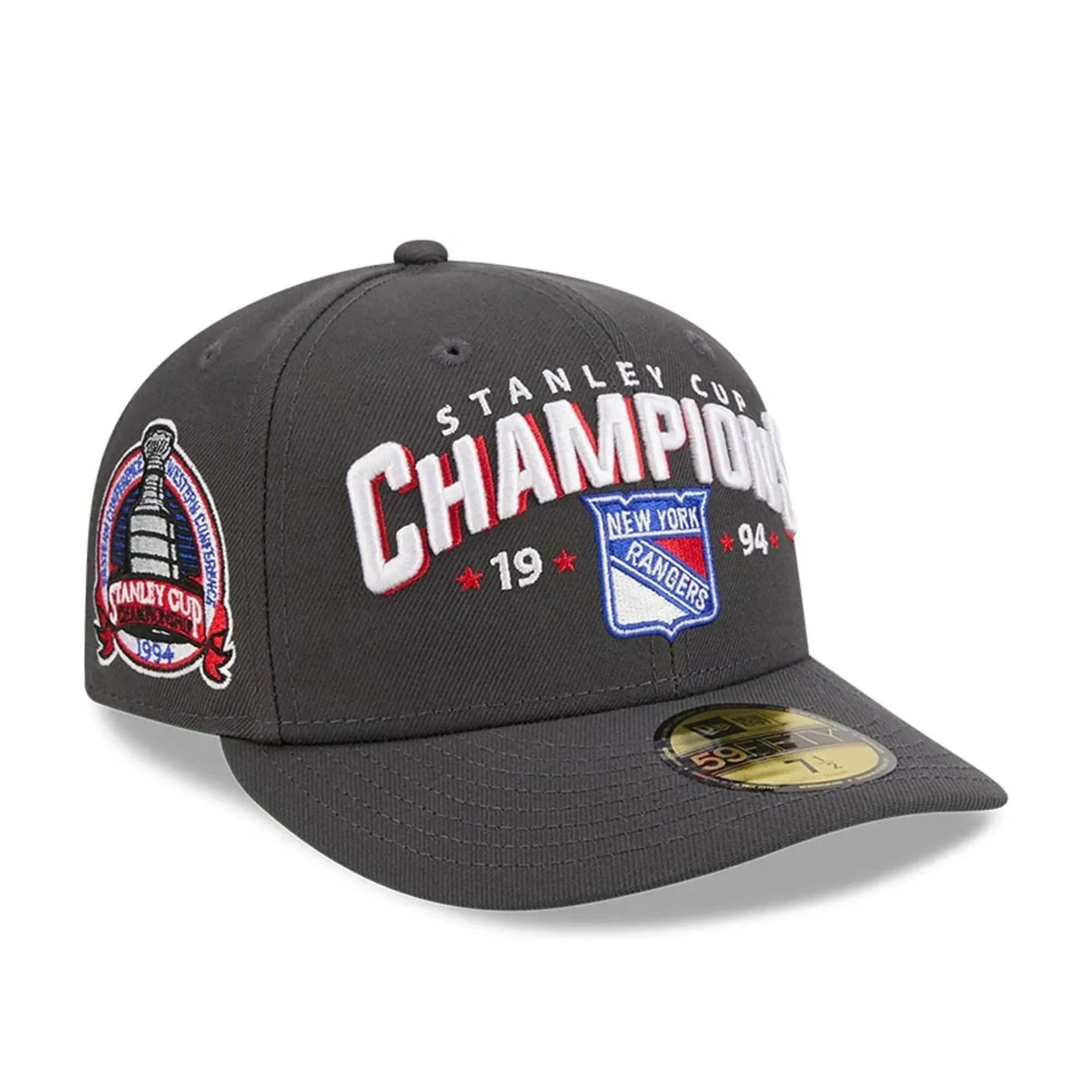 New York Rangers NHL Stanley Cup Champions Dark Grey 59FIFTY Fitted Cap New Era Cap adult unisex