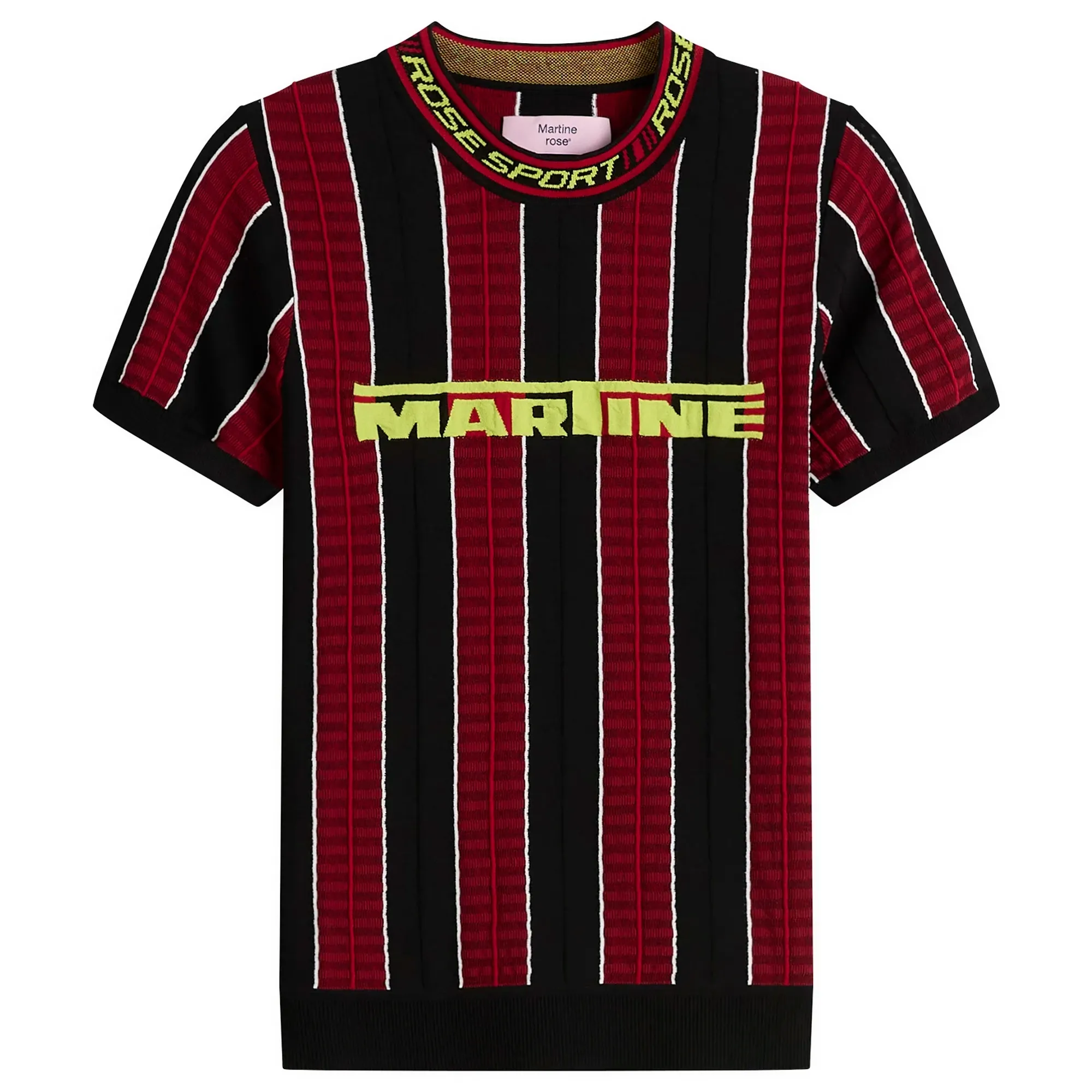 Martine Rose Women's Logo Tight T-Shirt Red/Black