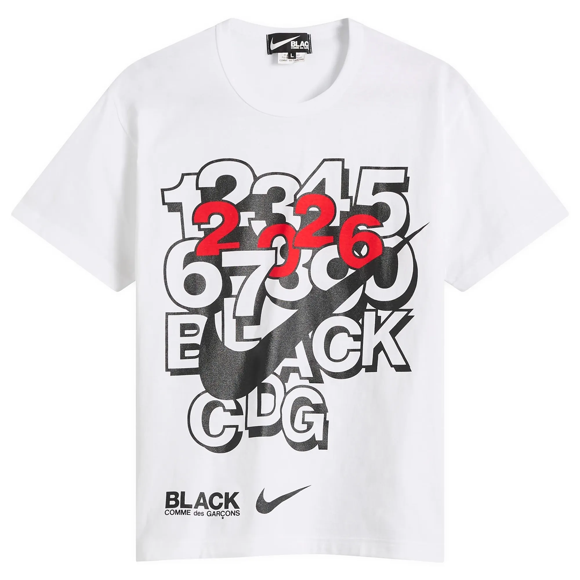 Comme des Garçons Black Men's x Nike T-Shirt White/Black