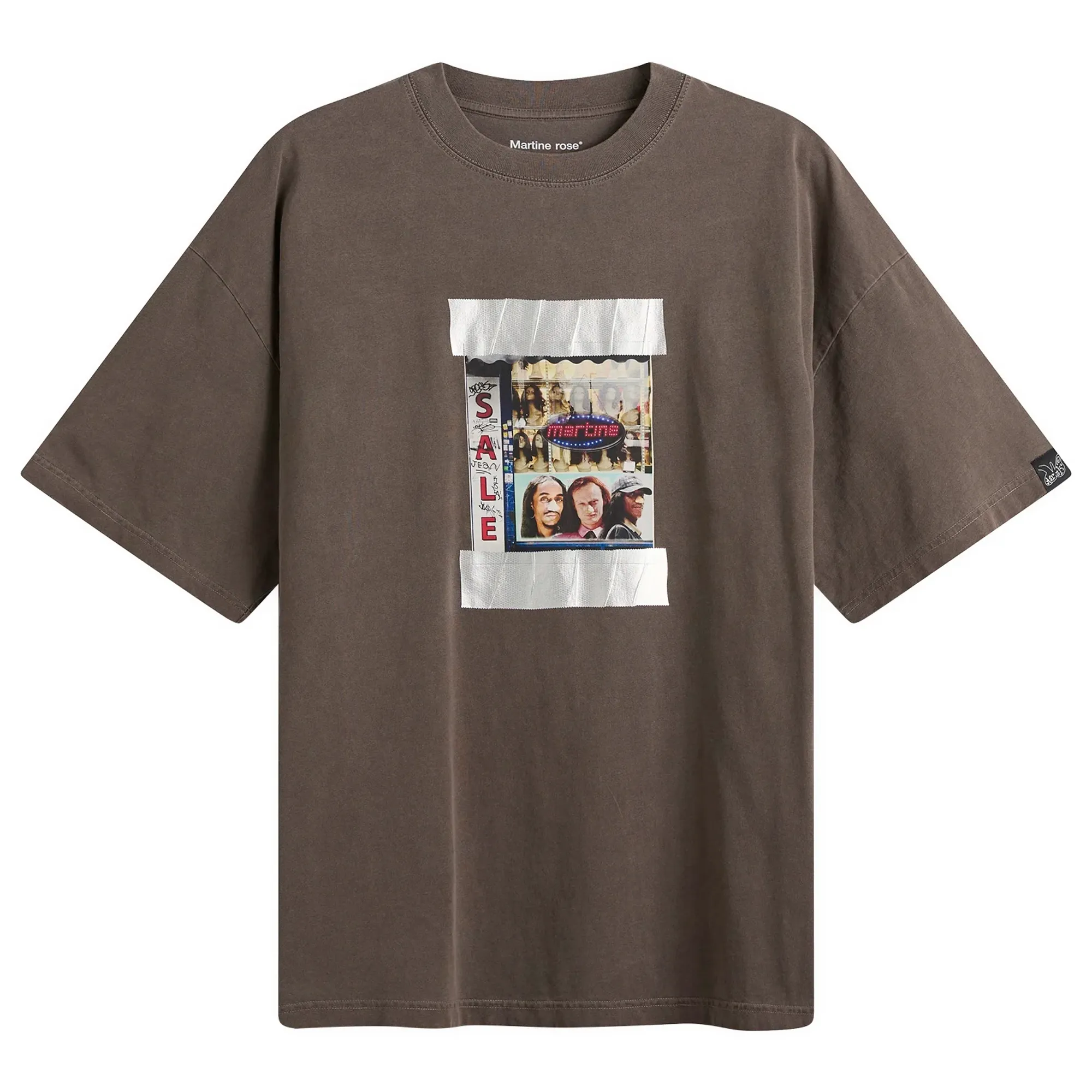 Martine Rose Women's Oversize T-Shirt Brown Washed