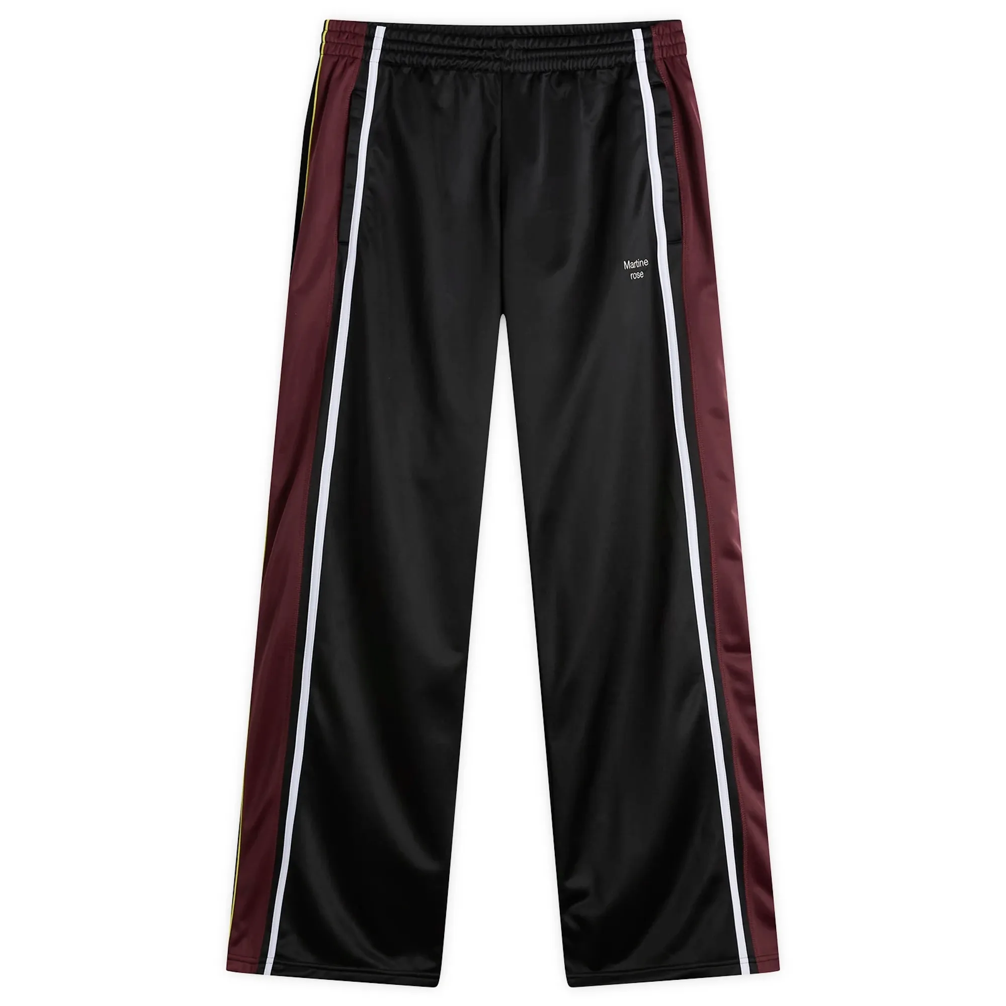 Martine Rose Women's Wide Leg Trackpant Black/Burgundy