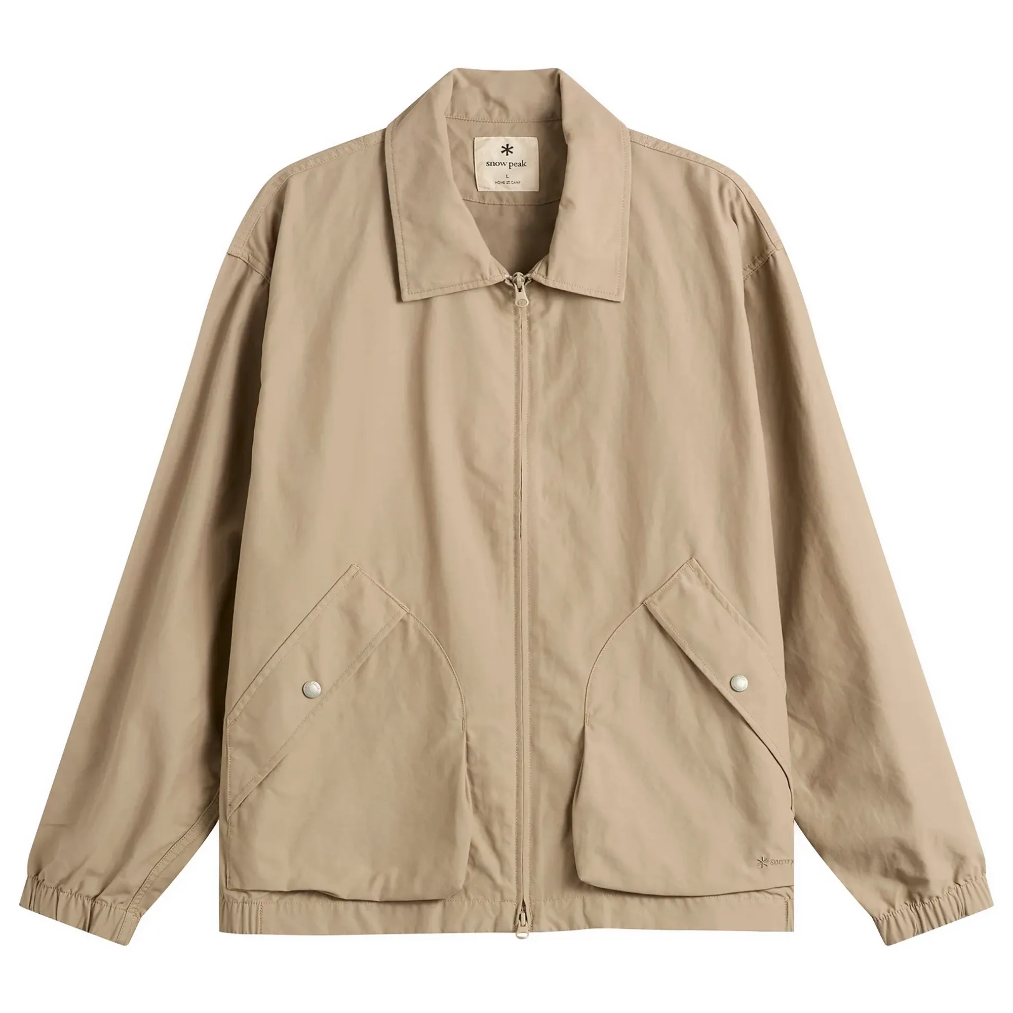 Snow Peak Men's Light Dobby Cloth Harrington Jacket Greige