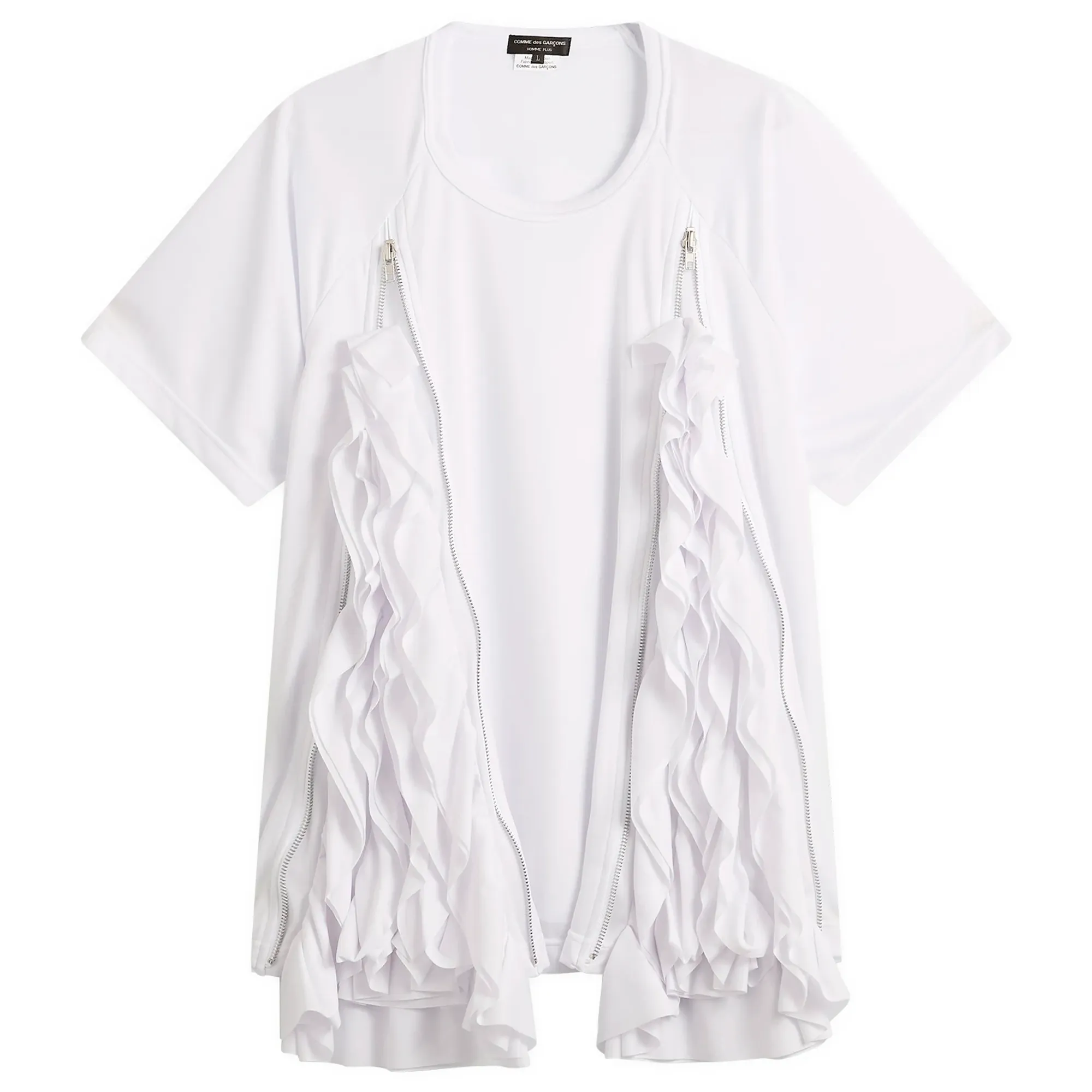 Comme des Garçons Homme Plus Men's Mesh Detail T-Shirt White