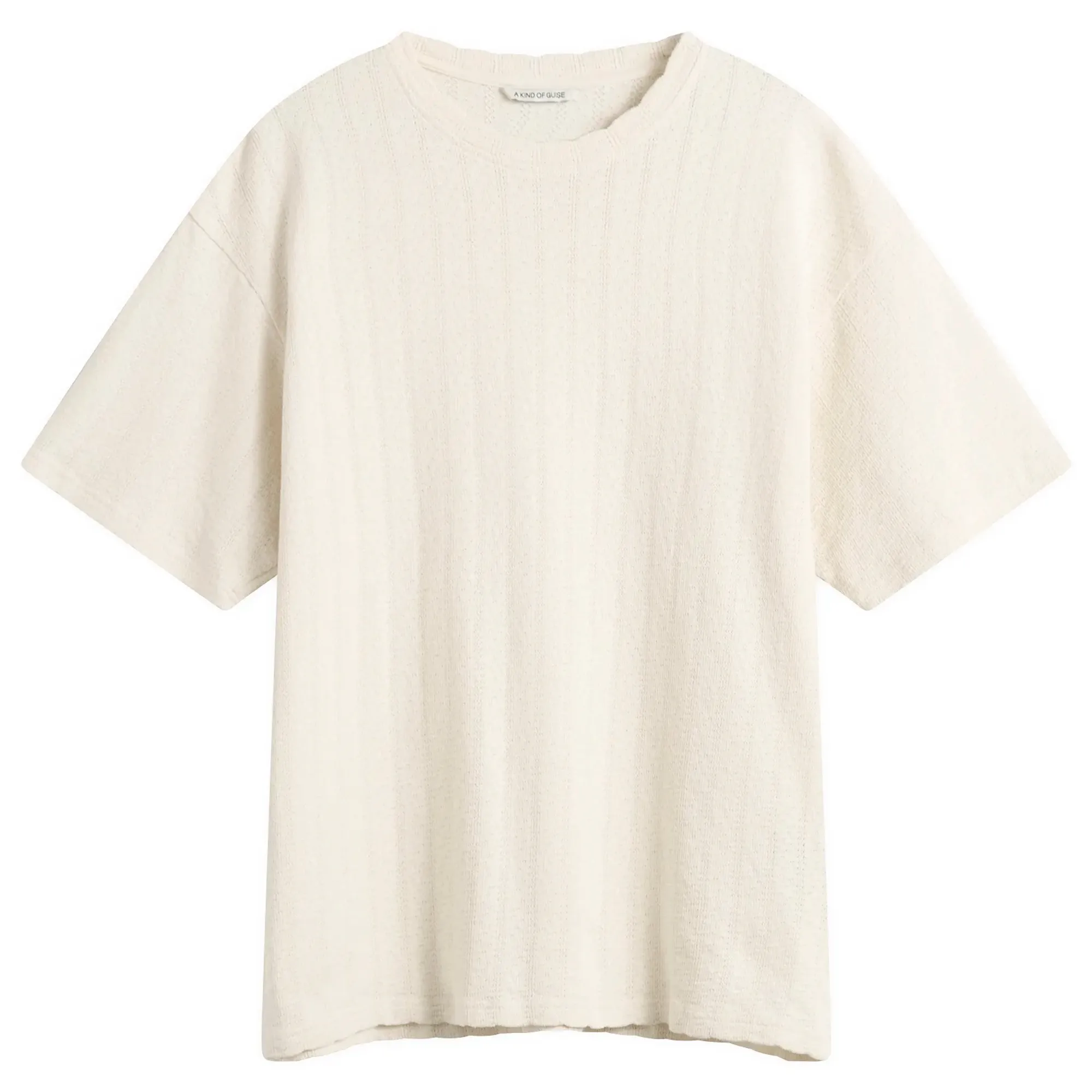 A Kind of Guise Men's Thuy Open Knit T-Shirt Aran Creme