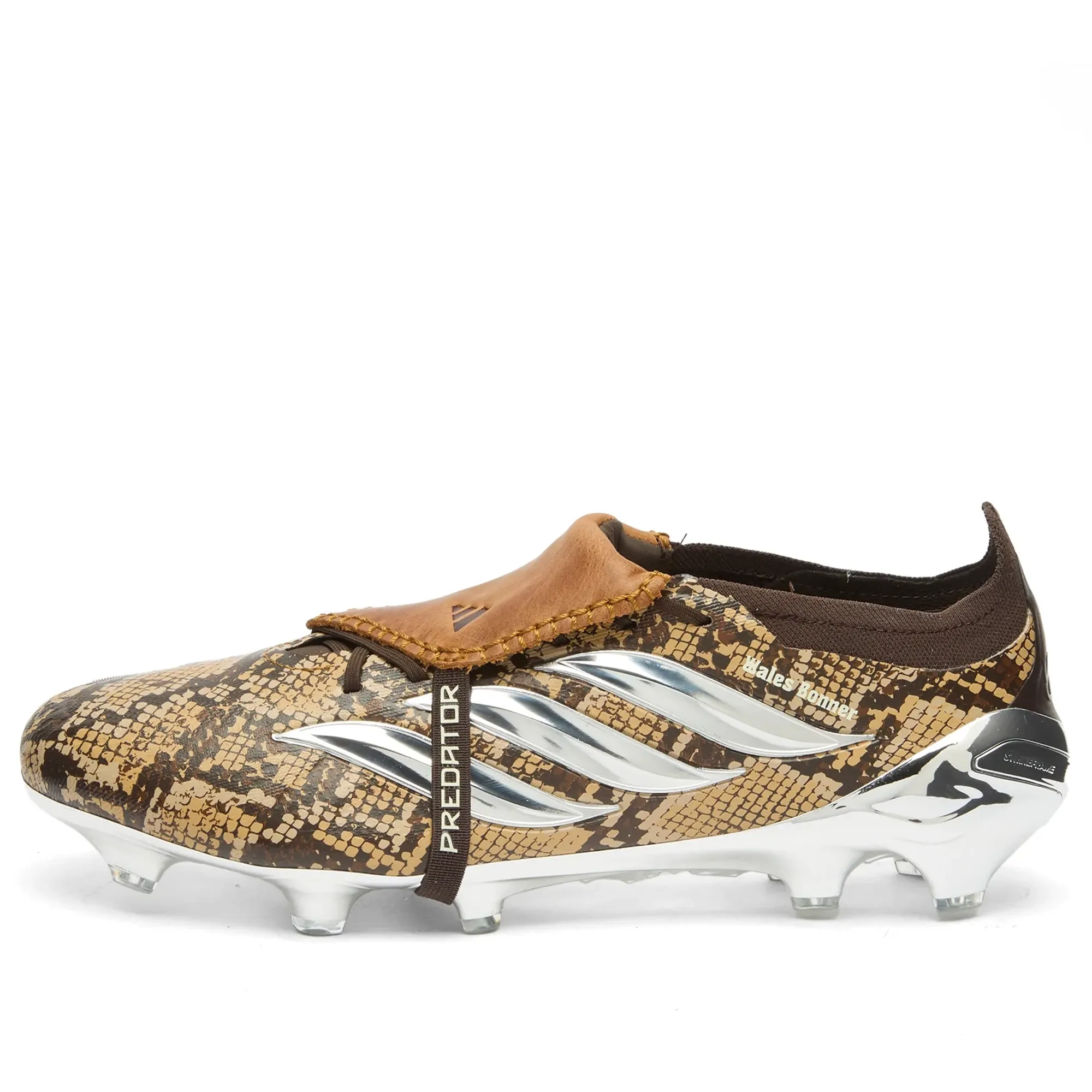 Adidas Men's x Wales Bonner Predator Elite Snakeskin Boot Linen Khaki/Silver/Wonder White
