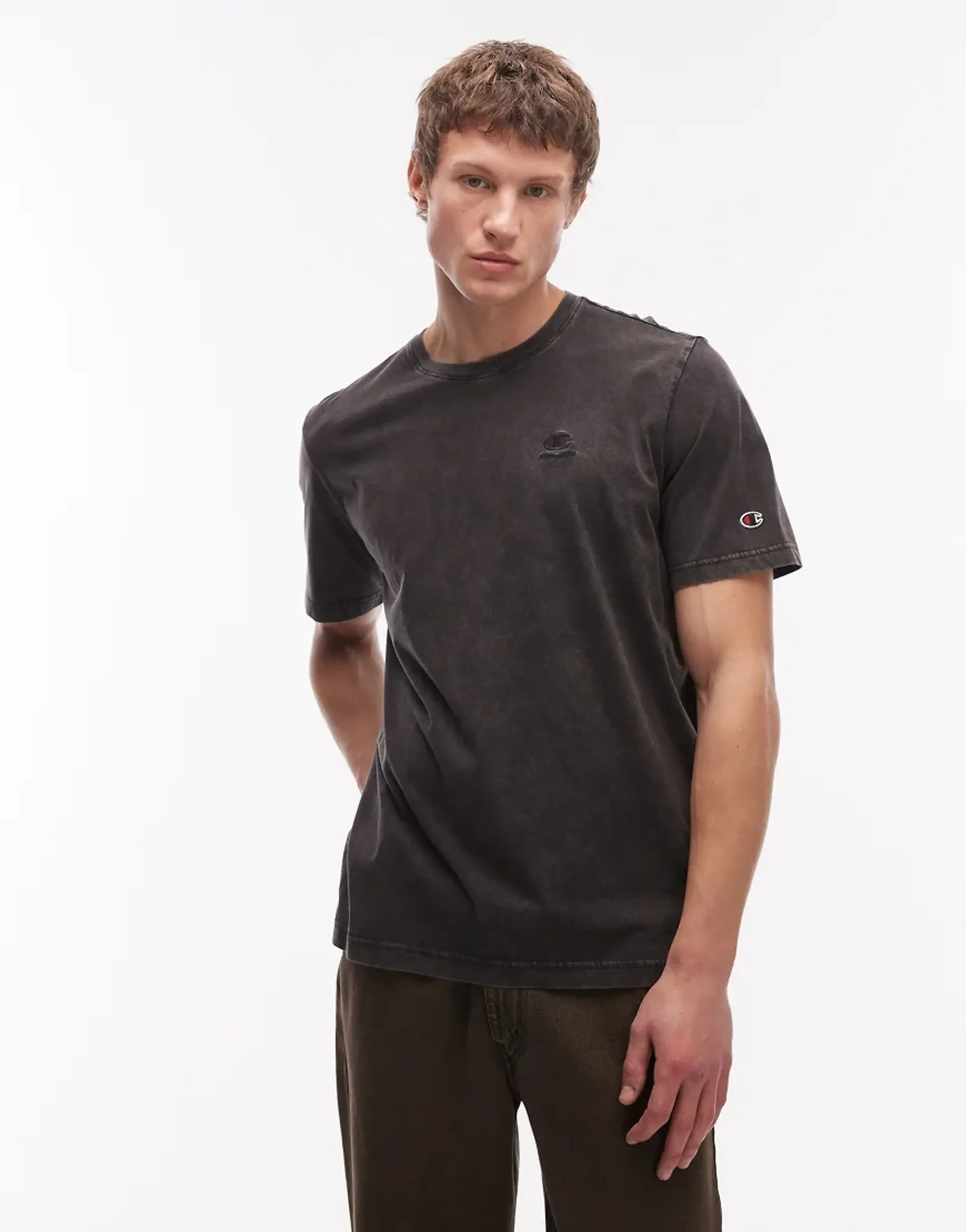 Champion Icons T-Shirt In Washed Black